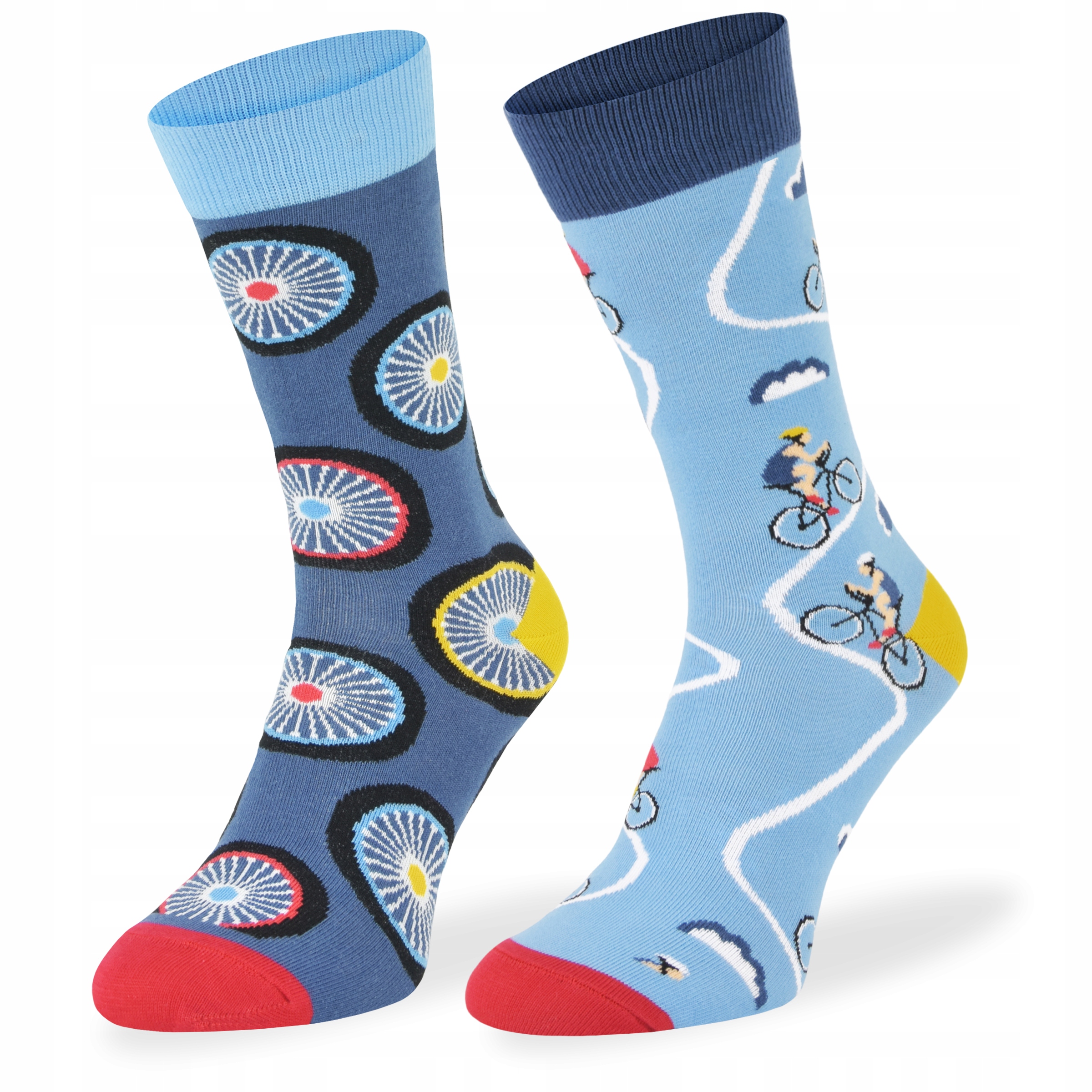 Veselé ponožky farebný darček pre CYKLISTU
