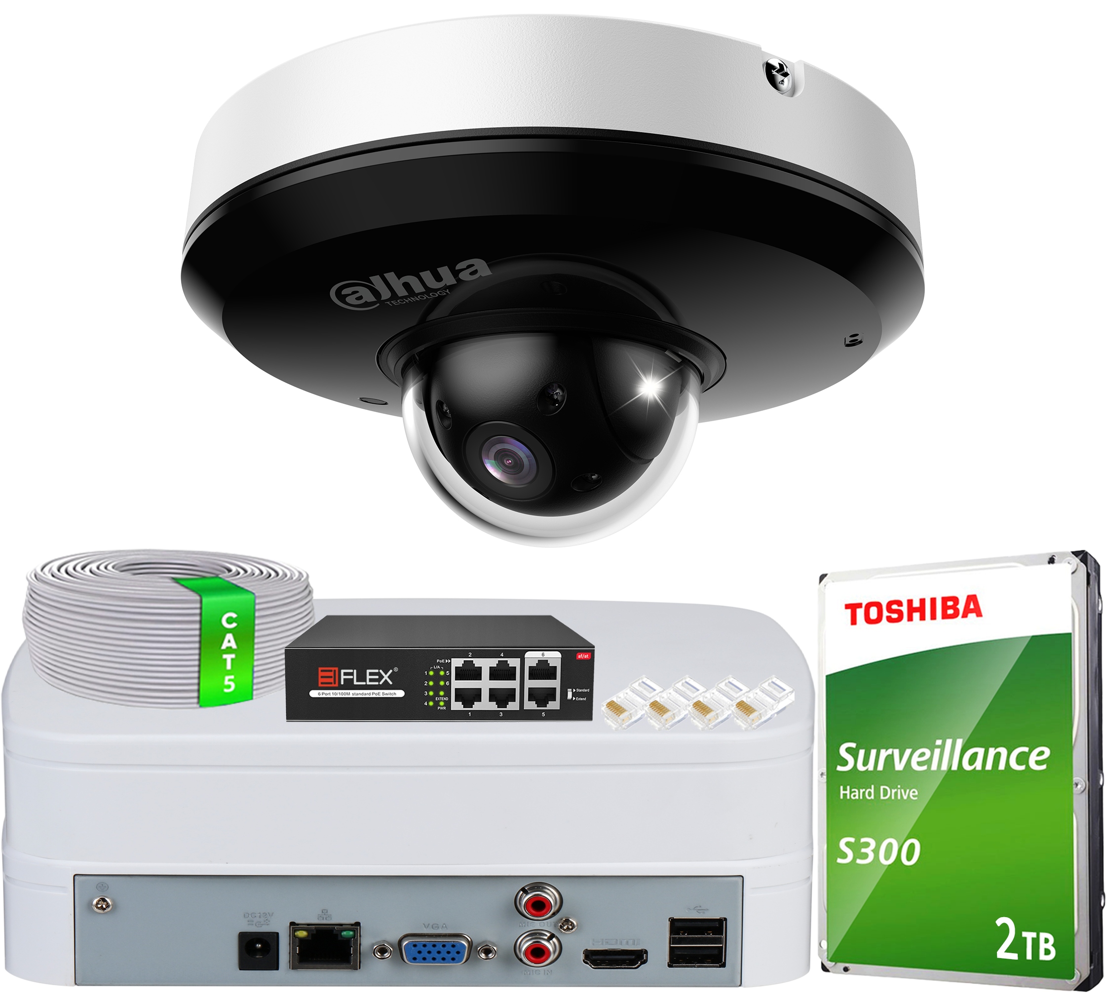 Monitorovací sada Dahua s kamerou SD1A404DB-GNY 4MP 4x Starlight, WizSense