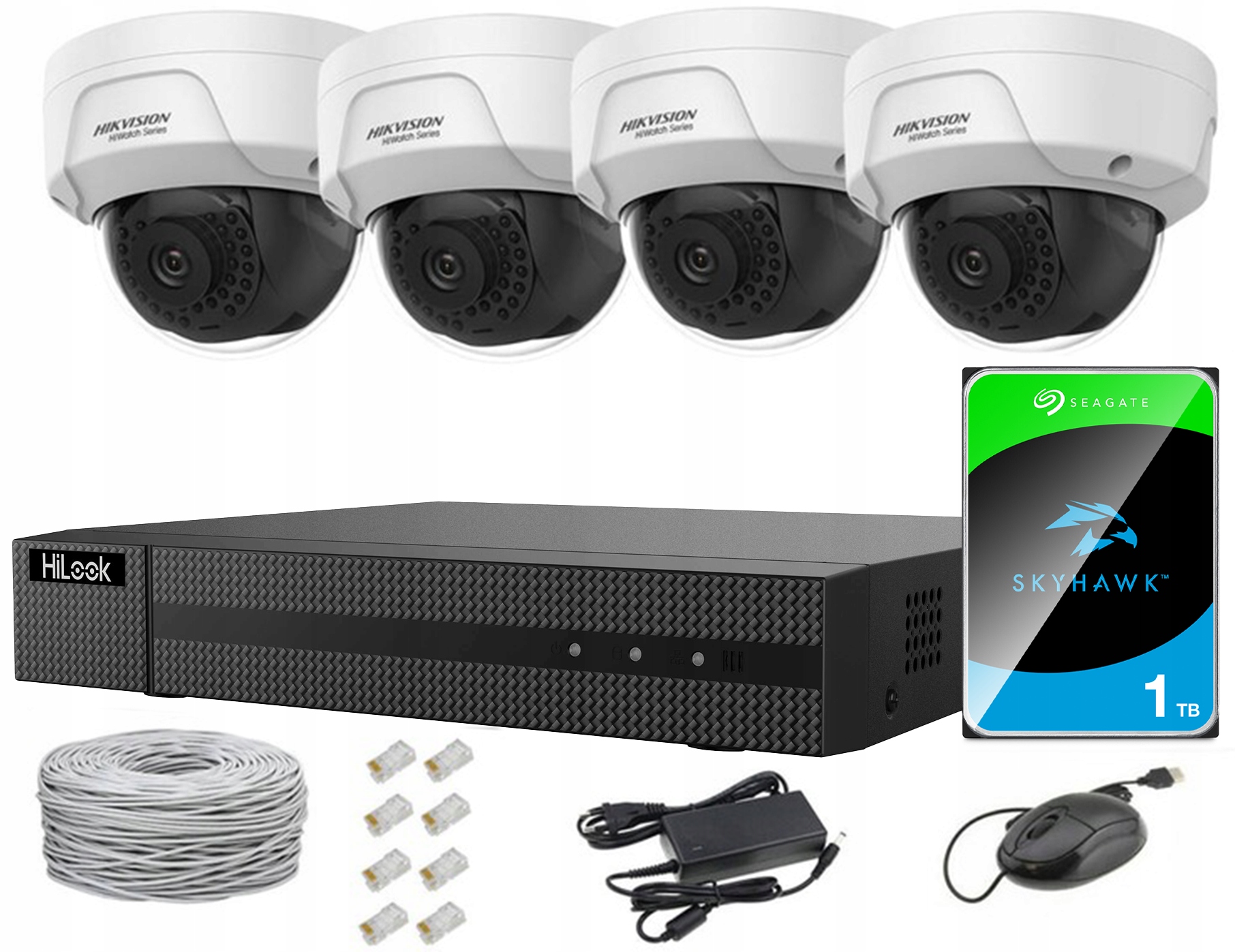 Zestaw Kamer Hikvision Ip IK10 4MPx Wandaloodporny