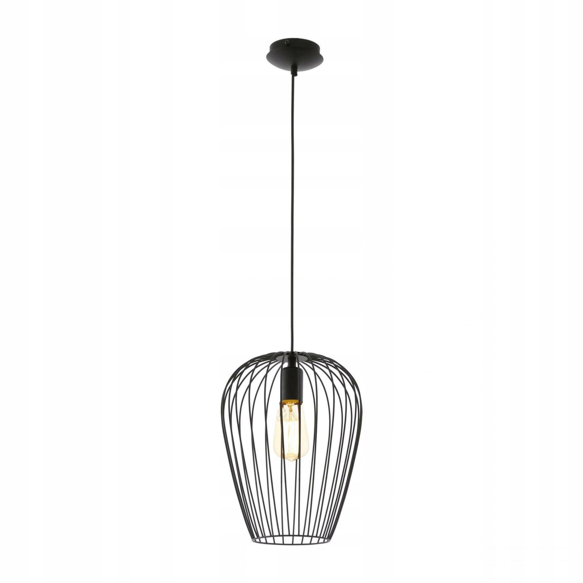 Závesné svietidlo Eglo Newtown čierne E27 60W oceľ 275mm