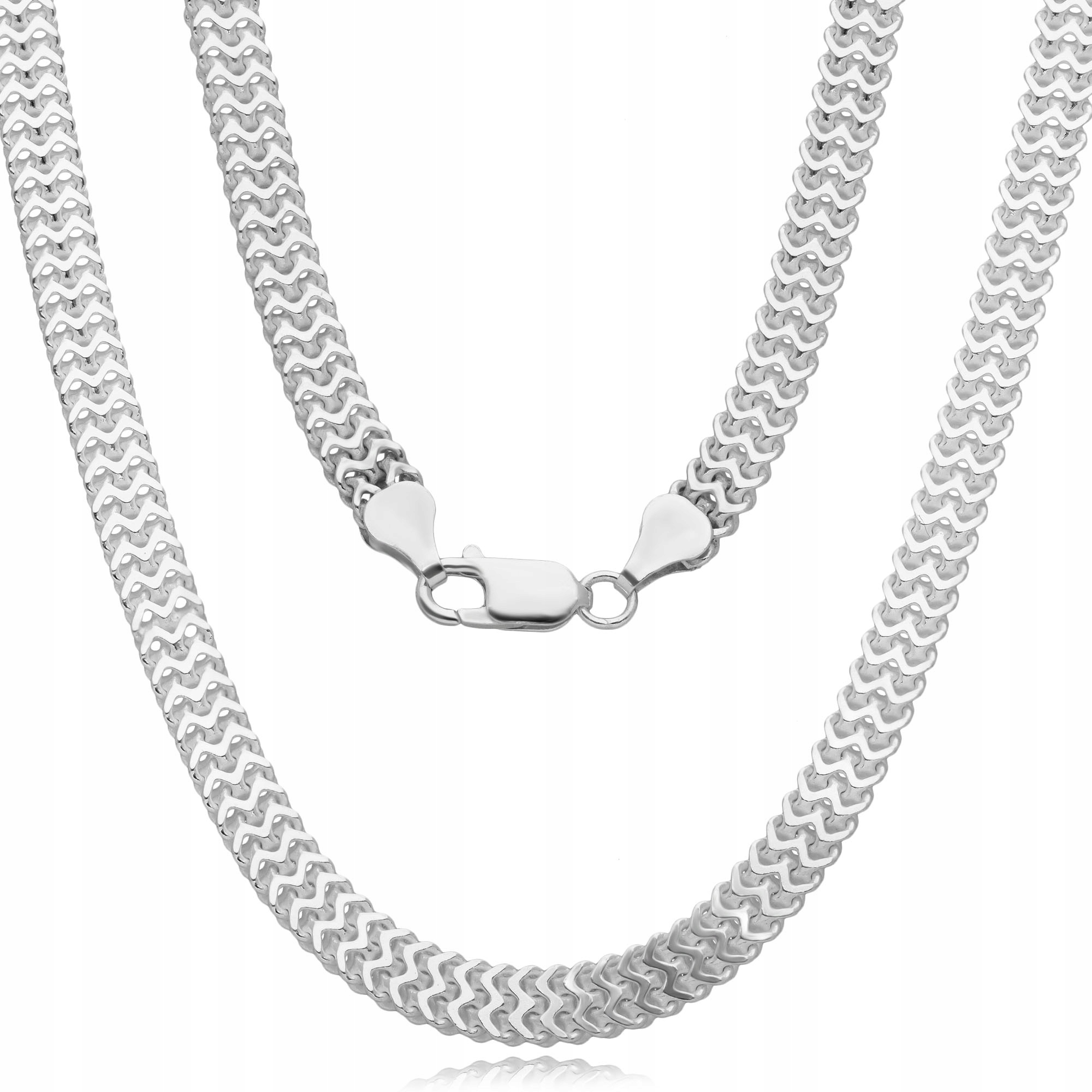 Stříbrný Řetízek Pancíř Dvojitý Dámský Náhrdelník 2FRD 45 cm