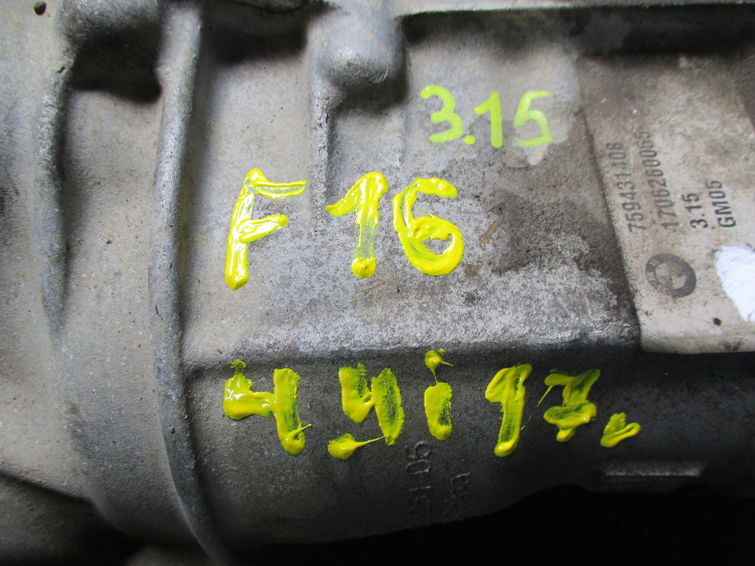 diff differential BMW X6 F16 4,4I 7588253 3,15 front