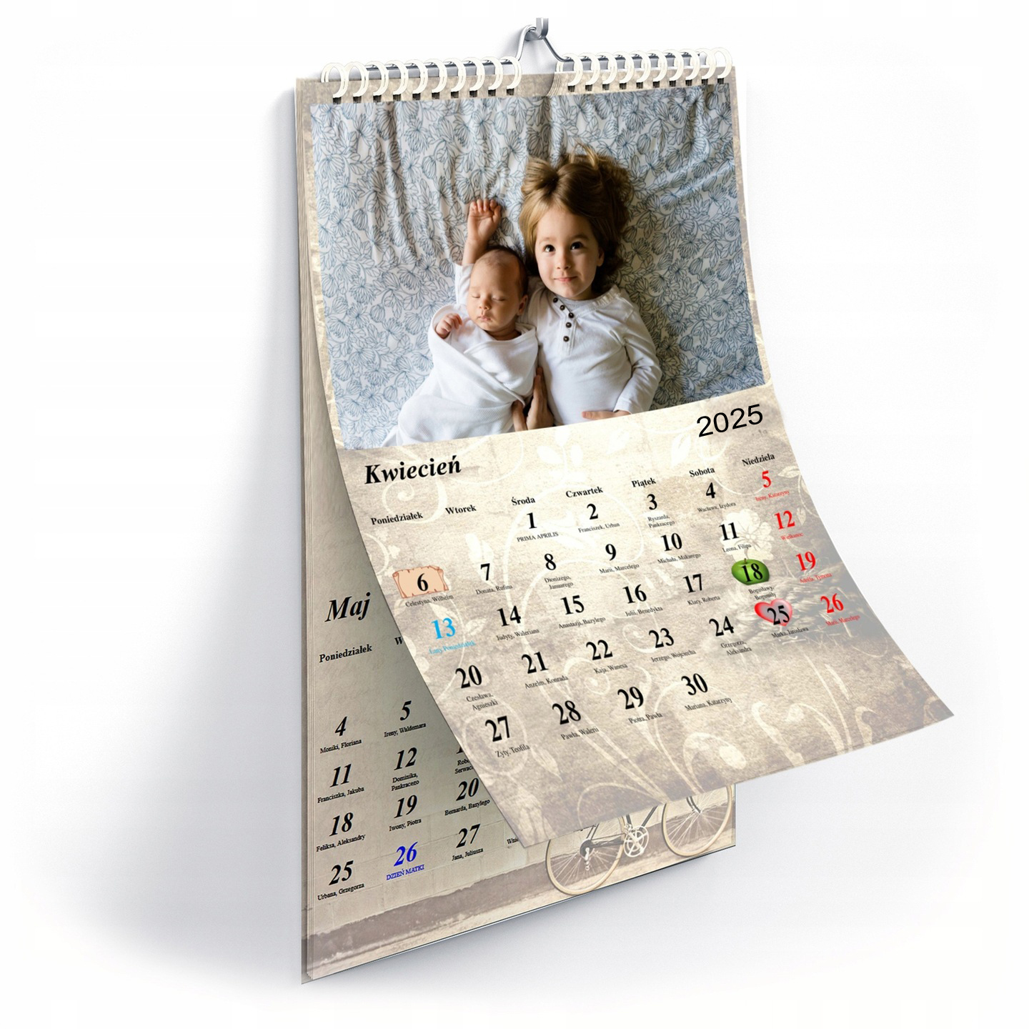 FOTO-KALENDARZ 13-KART A3+ TWOJE ZDJĘCIA KREATOR