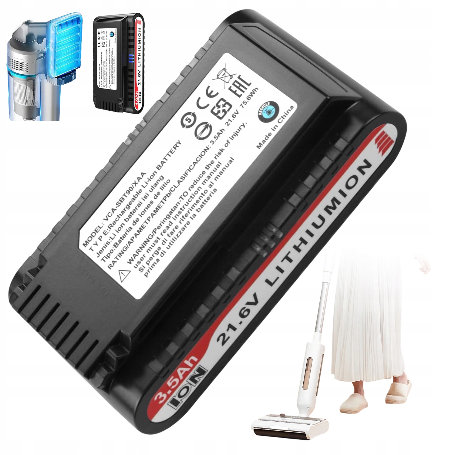 Záložní Baterie 21.6V 3500MAH Pro Samsung Jet 75 90 VS20T