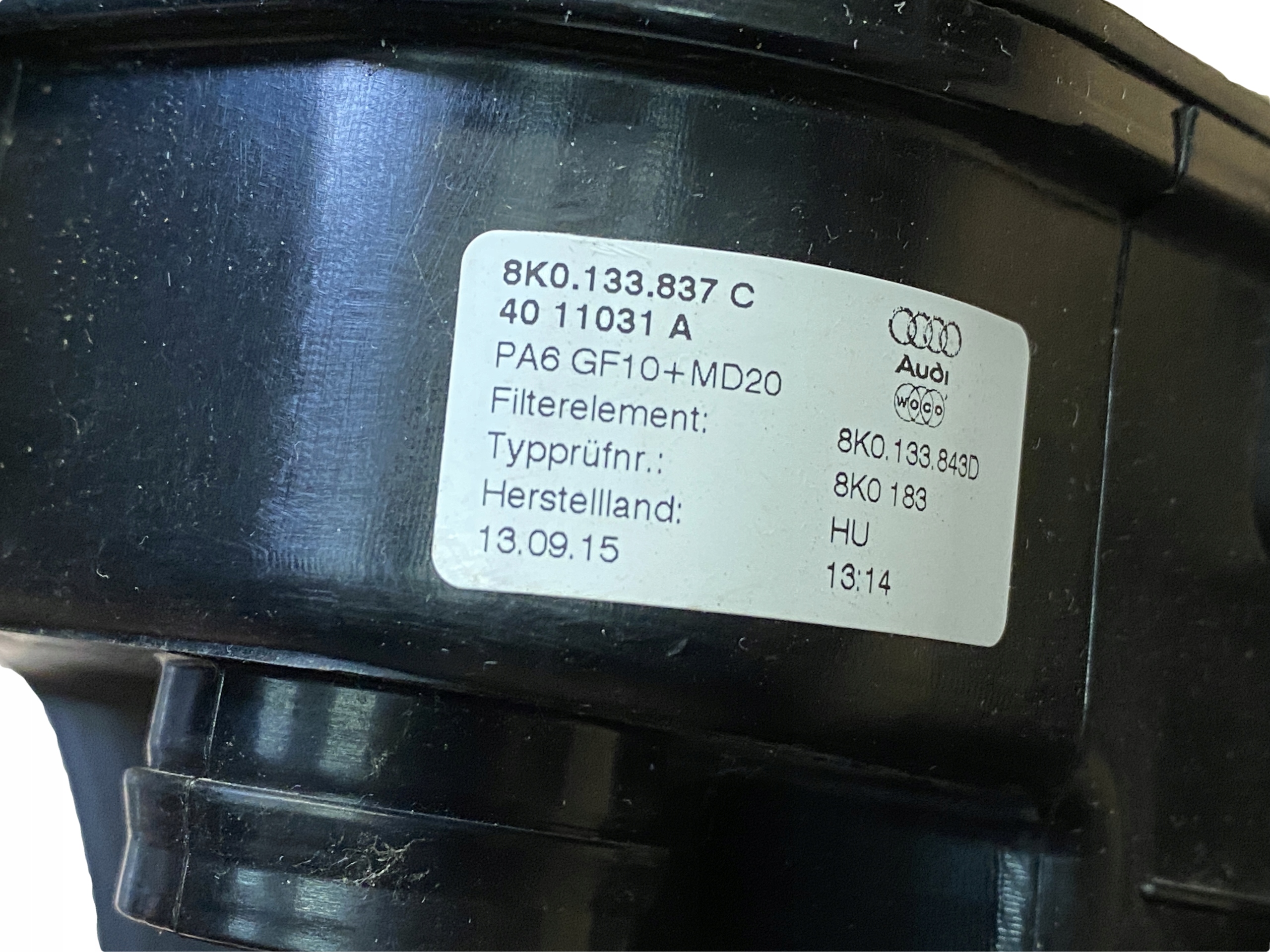 AUDI A4 A5 Q5 8R 3.0TDI FILTER luft 8K0133837C