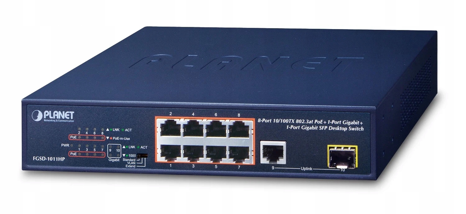 Planet FGSD-1011 Hp Gigabit Ethernet sieťový prepínač (10/100/1000)