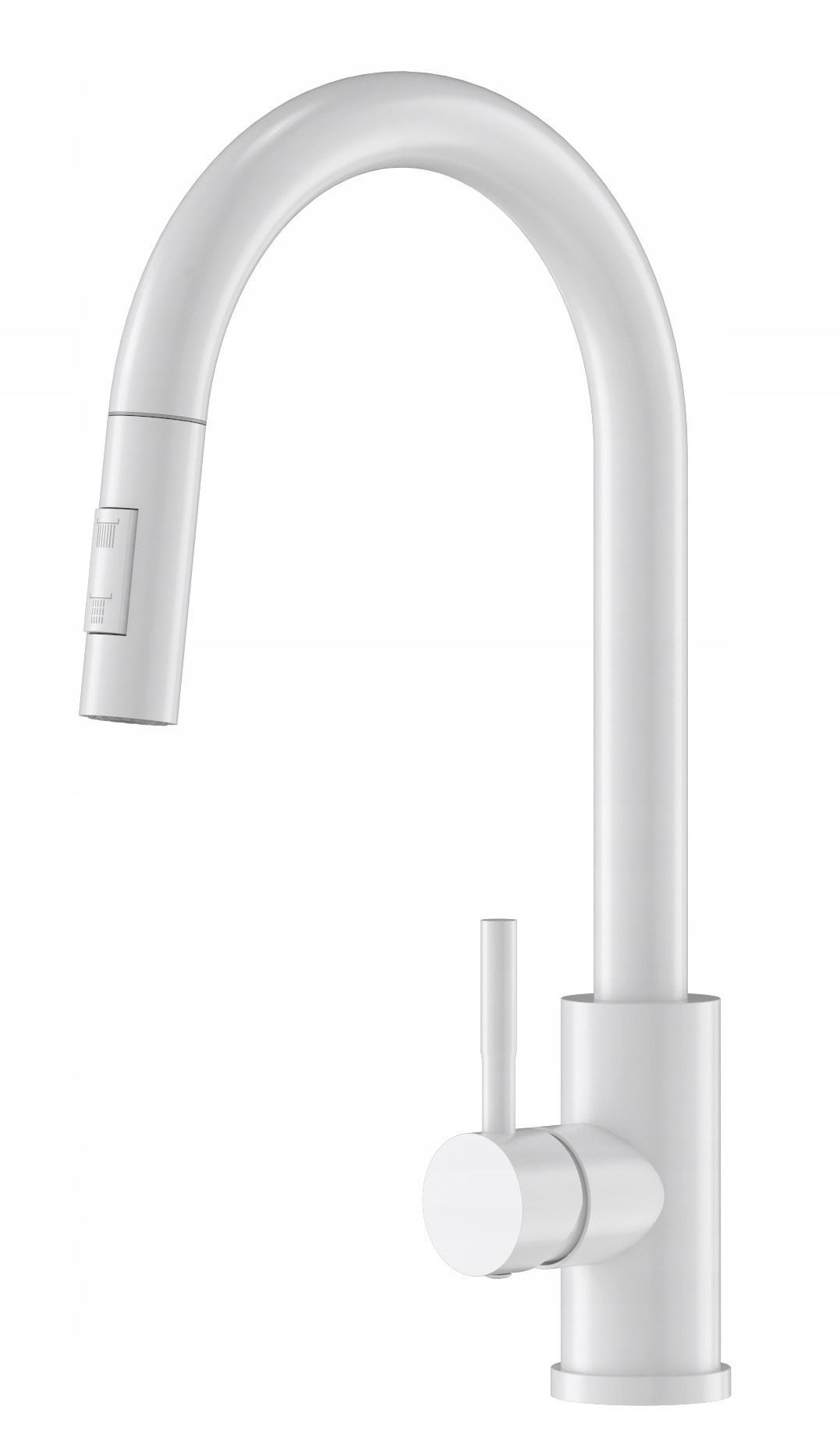 Biela Kuchynská Batéria S Výsuvným Výtokom, Kohútik Do Drezu Loseto