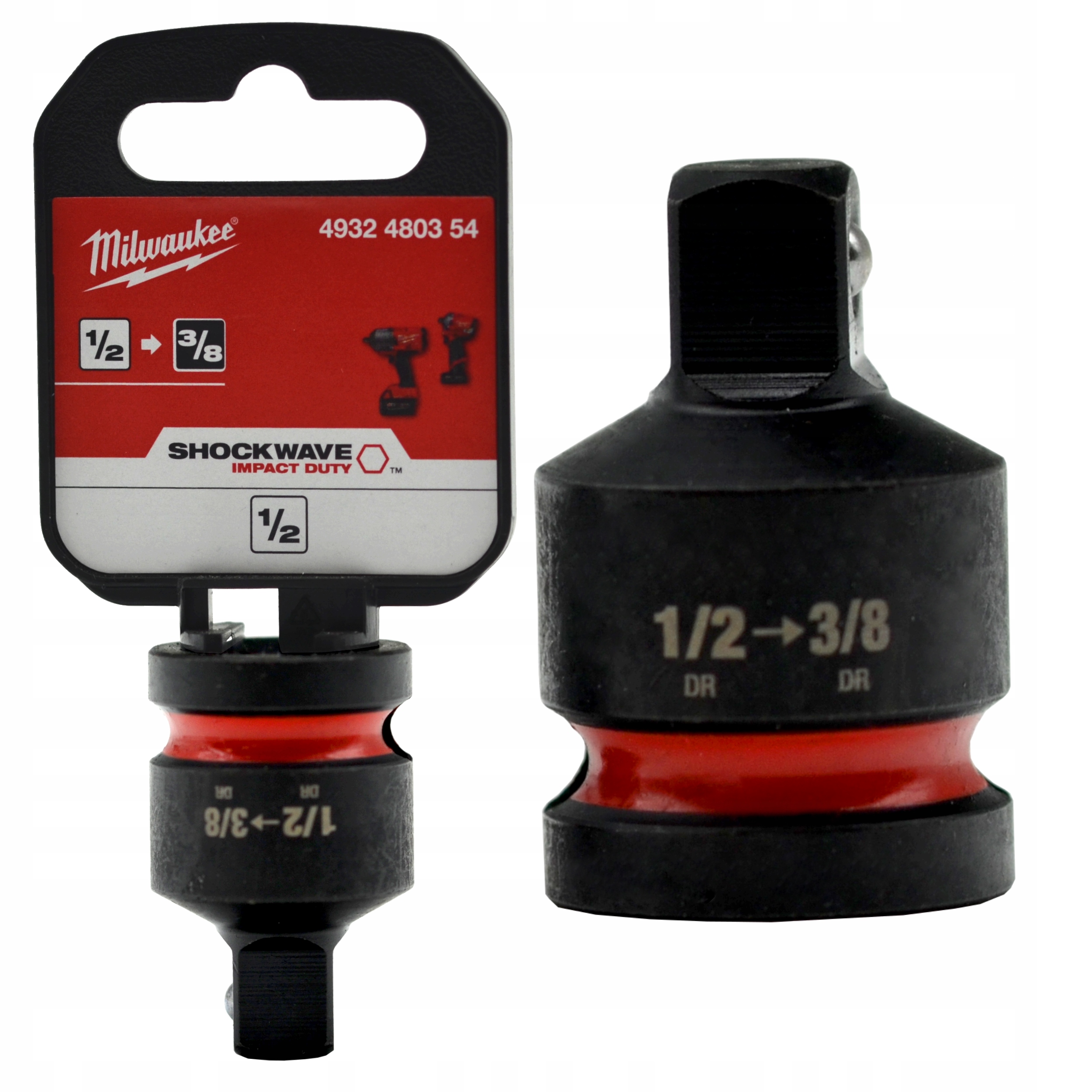 Adapter Nasadek Udarowy 1/2" Na 3/8" Kwadrat Do Nasadek Udarowych Milwaukee