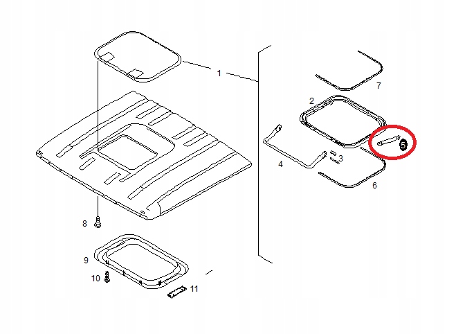 SPRĘŻYNA GAZOWA SIŁOWNIK SZYBERDACHU MAN