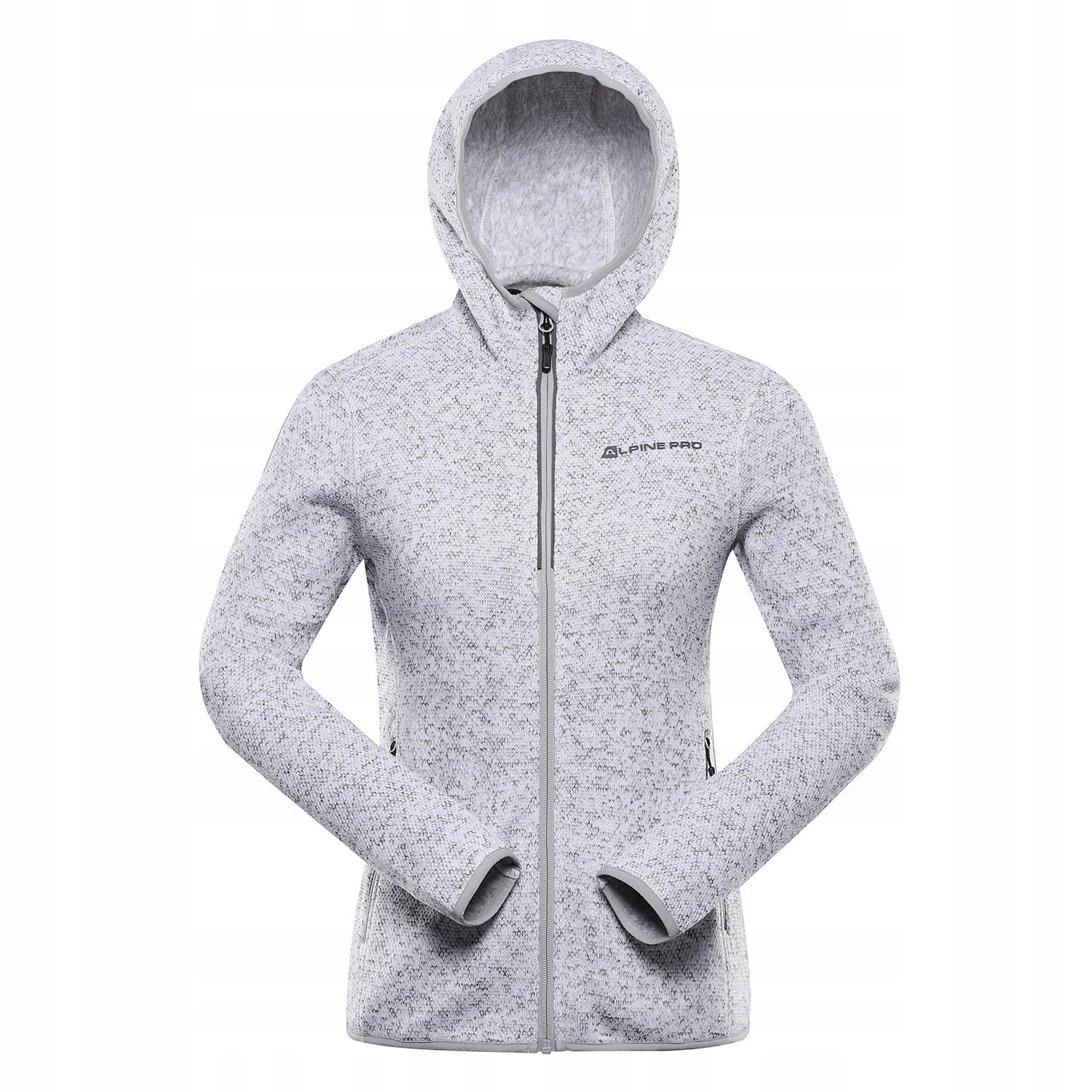 Bluza damska polarowa z kapturem Alpine Pro Zega 2 k.szary r.L