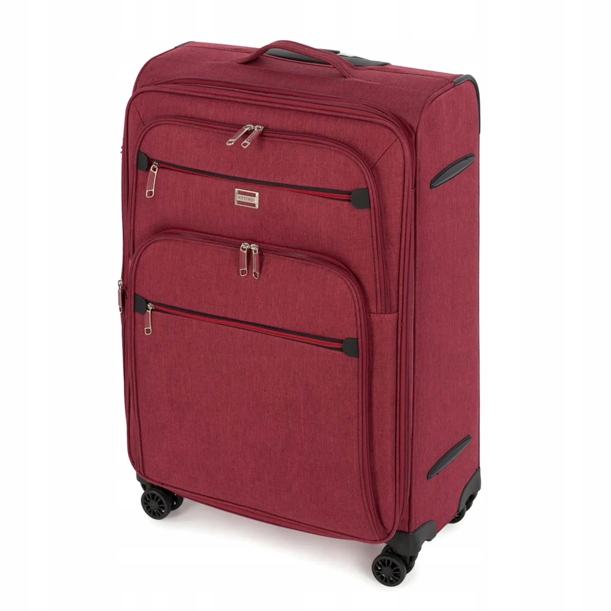 KOMPLET WALIZEK MATERIAŁOWYCH Z KOSMETYCZKĄ WITTCHEN 56-3S-50K-31 BORDOWY Kod producenta 56-3S-50S-31