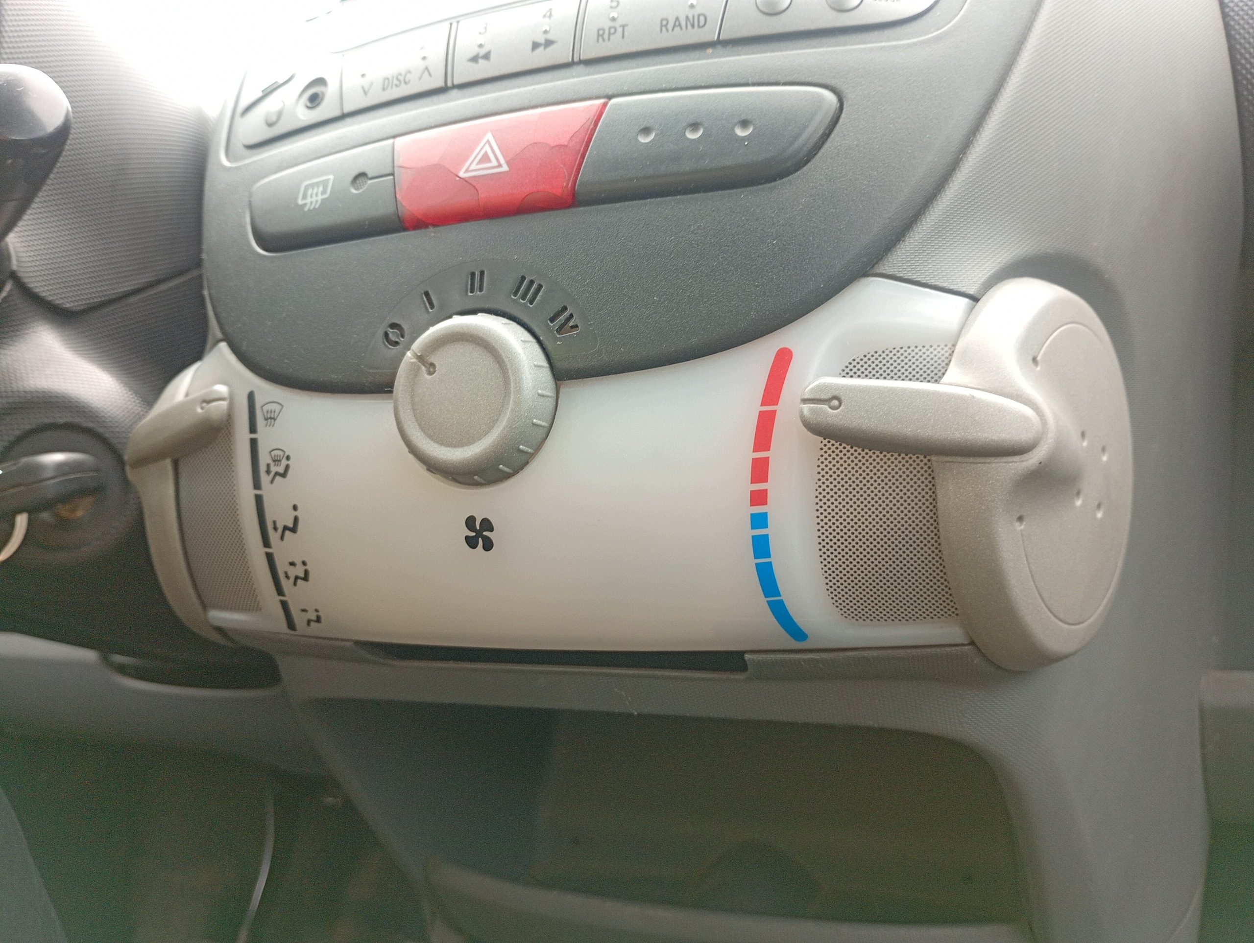Panel switch regulacja air conditioning devices ogrzewania Citroen C1 05-14