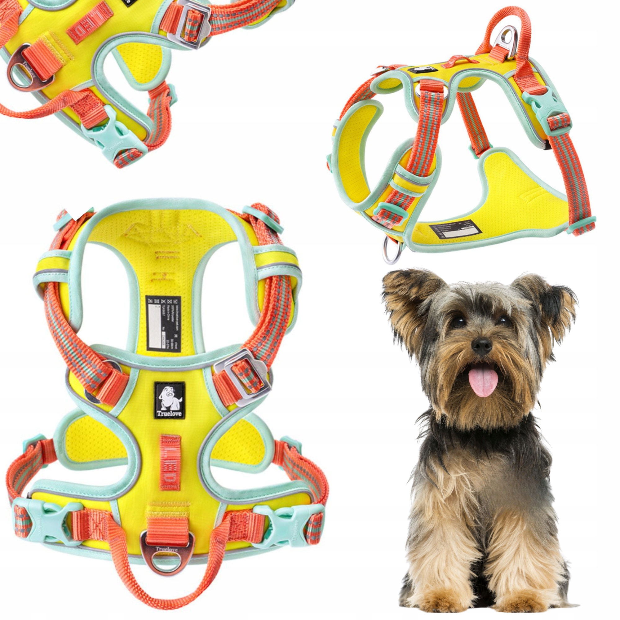 Postroj Pro Psa Easywalk Truelove Front Line Premium Cordura Žlutý Xs