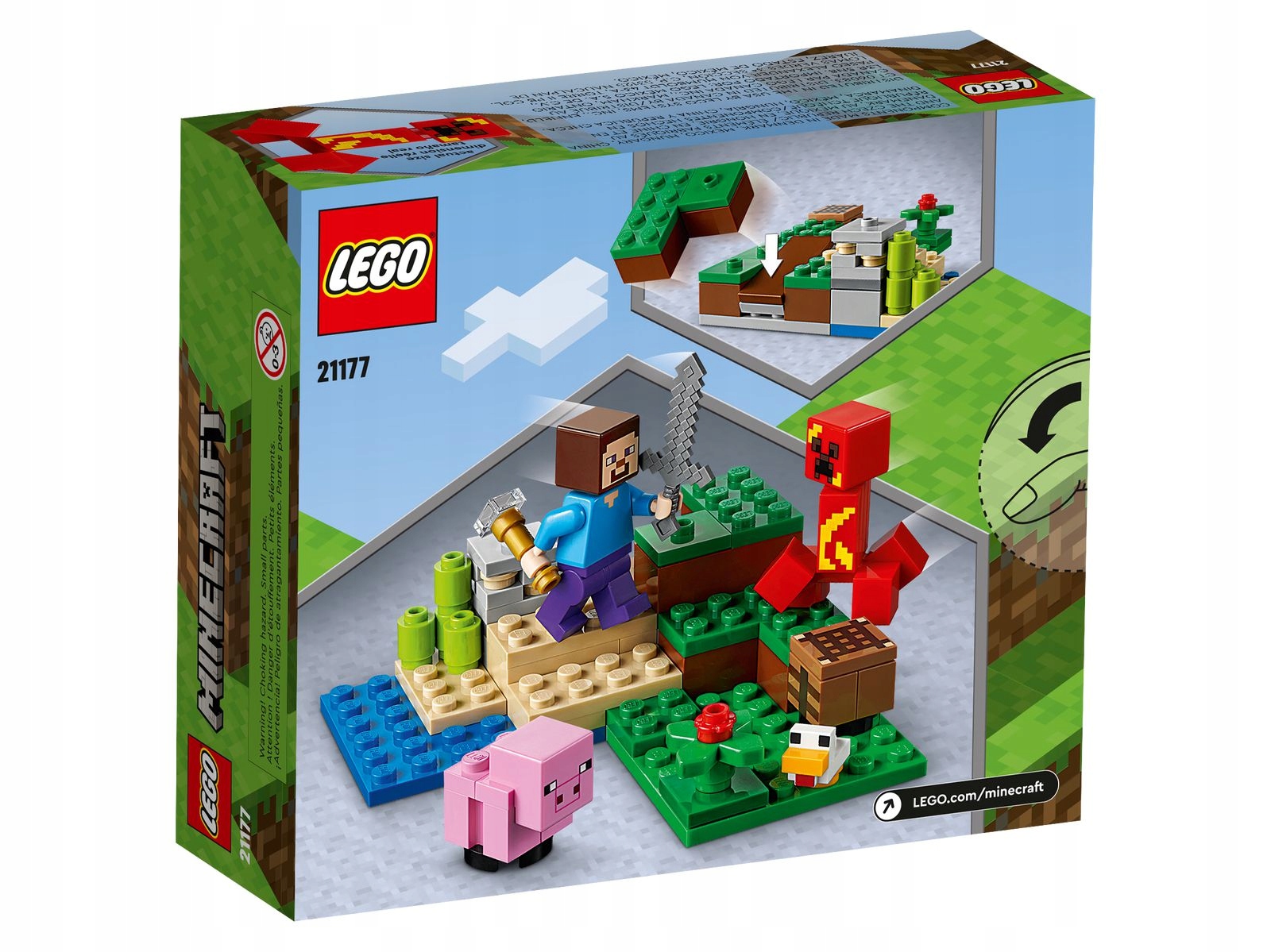 KLOCKI LEGO MINECRAFT Z GRY ATAK WALKA POTWÓR 4 FIGURKI SZYBKO 24H!