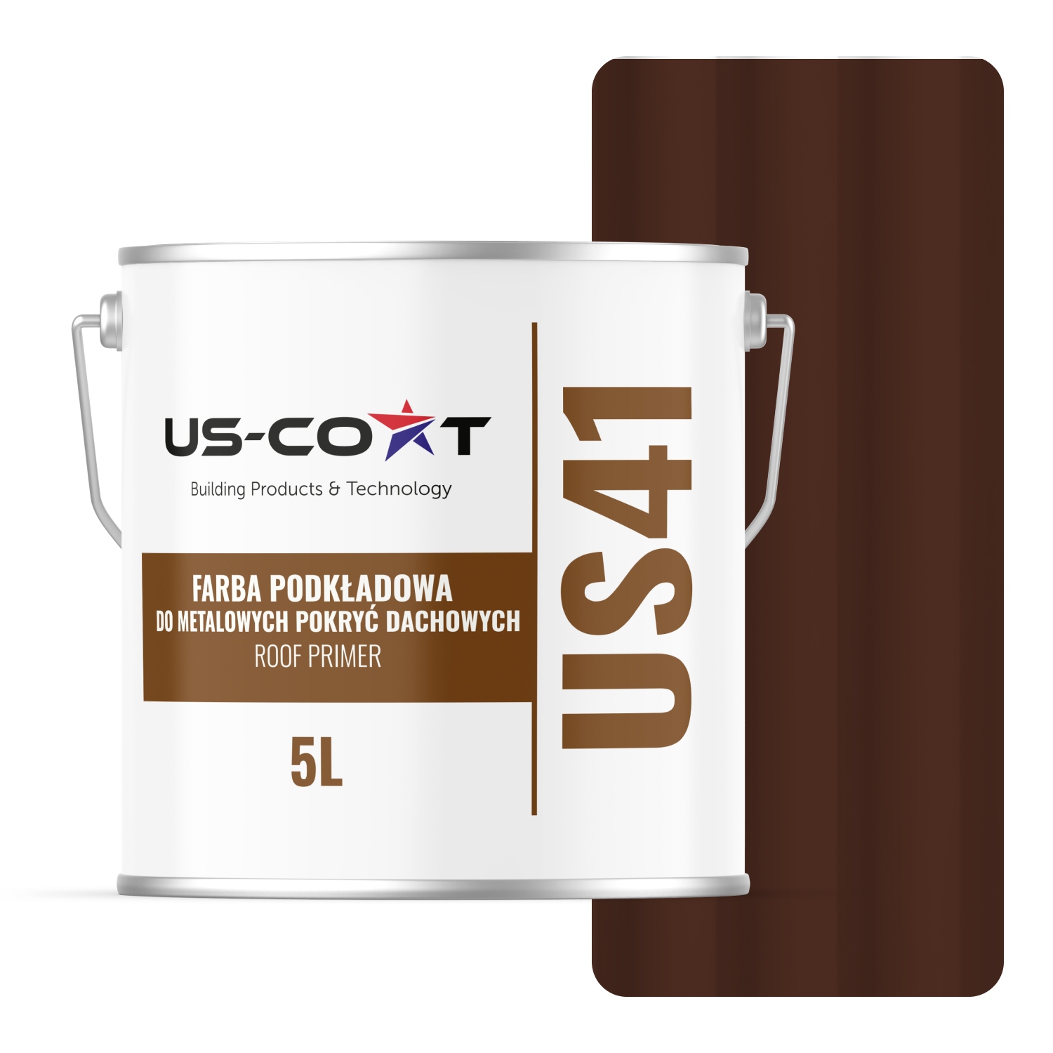 Základná Farba na Kovové Strechy Hnedá Teplá RAL8016 5L Matná