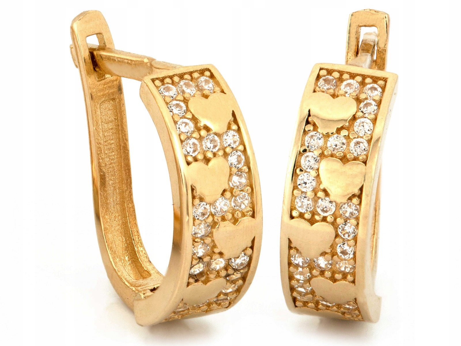 Náušnice zlaté pro ženu 585 lesklé zlato 14k