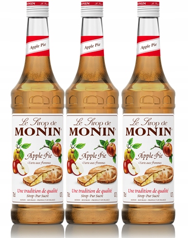 3x Syrop szarlotka Monin Apple pie