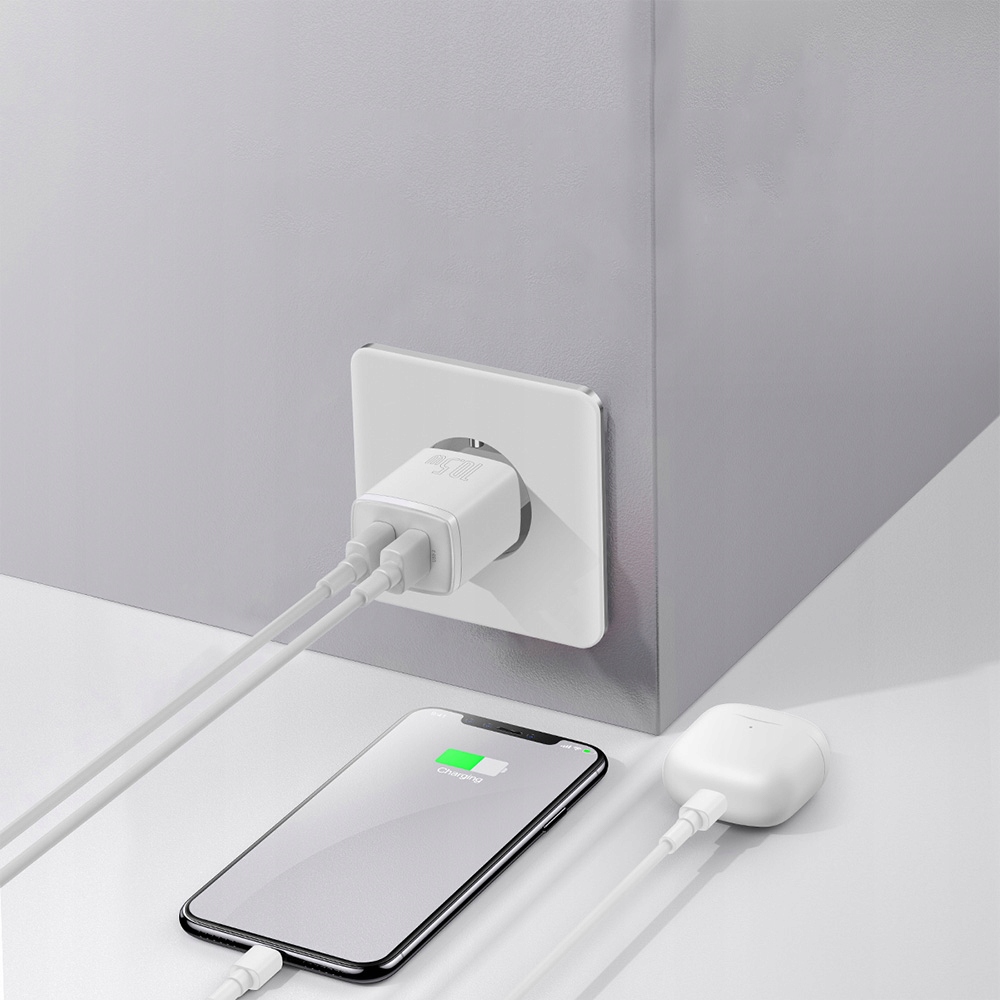 BASEUS ŁADOWARKA WTYCZKA SIECIOWA KOMPAKTOWA SZYBKA MOCNA 2x USB 10.5W 2A Marka Baseus