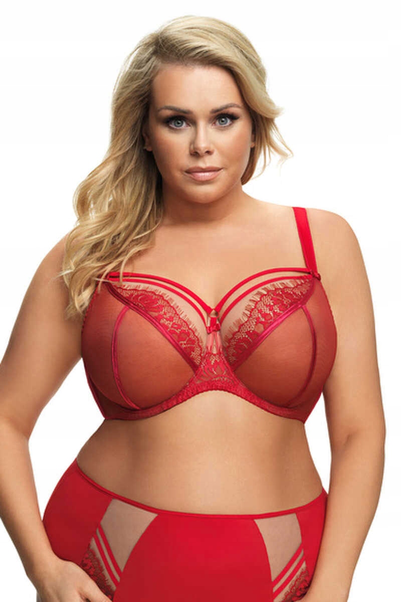 Biustonosz Paradise 496 czerwony 85L Rodzaj miękki