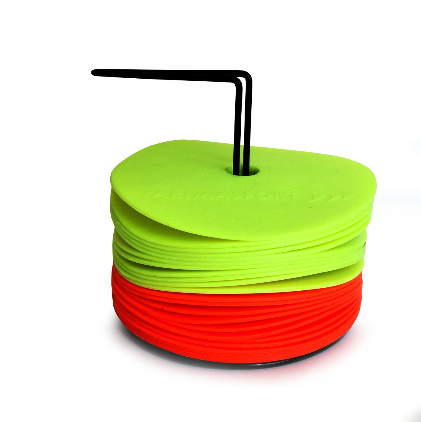 Značky plochého pole (značkovací rohože) – sada 20 ks žluto-oranžové