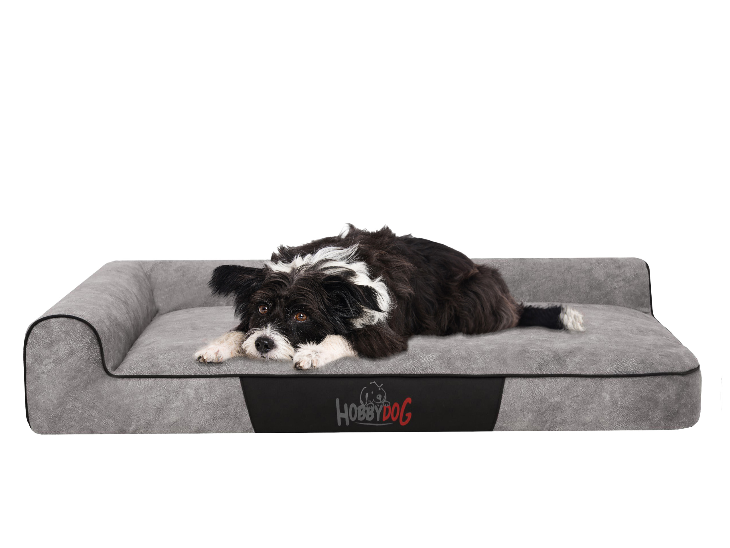 Levně Pelíšek pro psa velké, Kotec pro psa, Stahovací potah, Šedá XXL 115x80