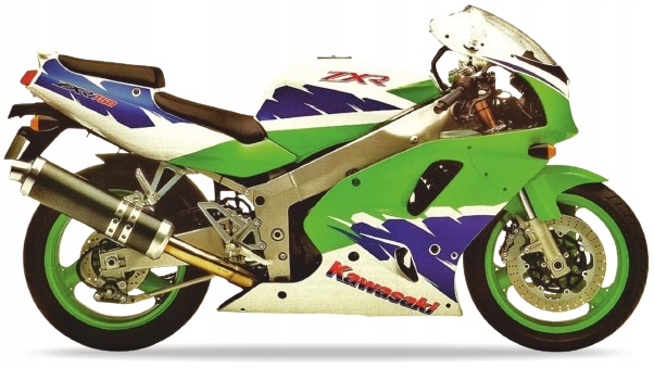 Samolepky Juula Pro Kawasaki Zxr 750 1994 Zeleno-bílo-modré