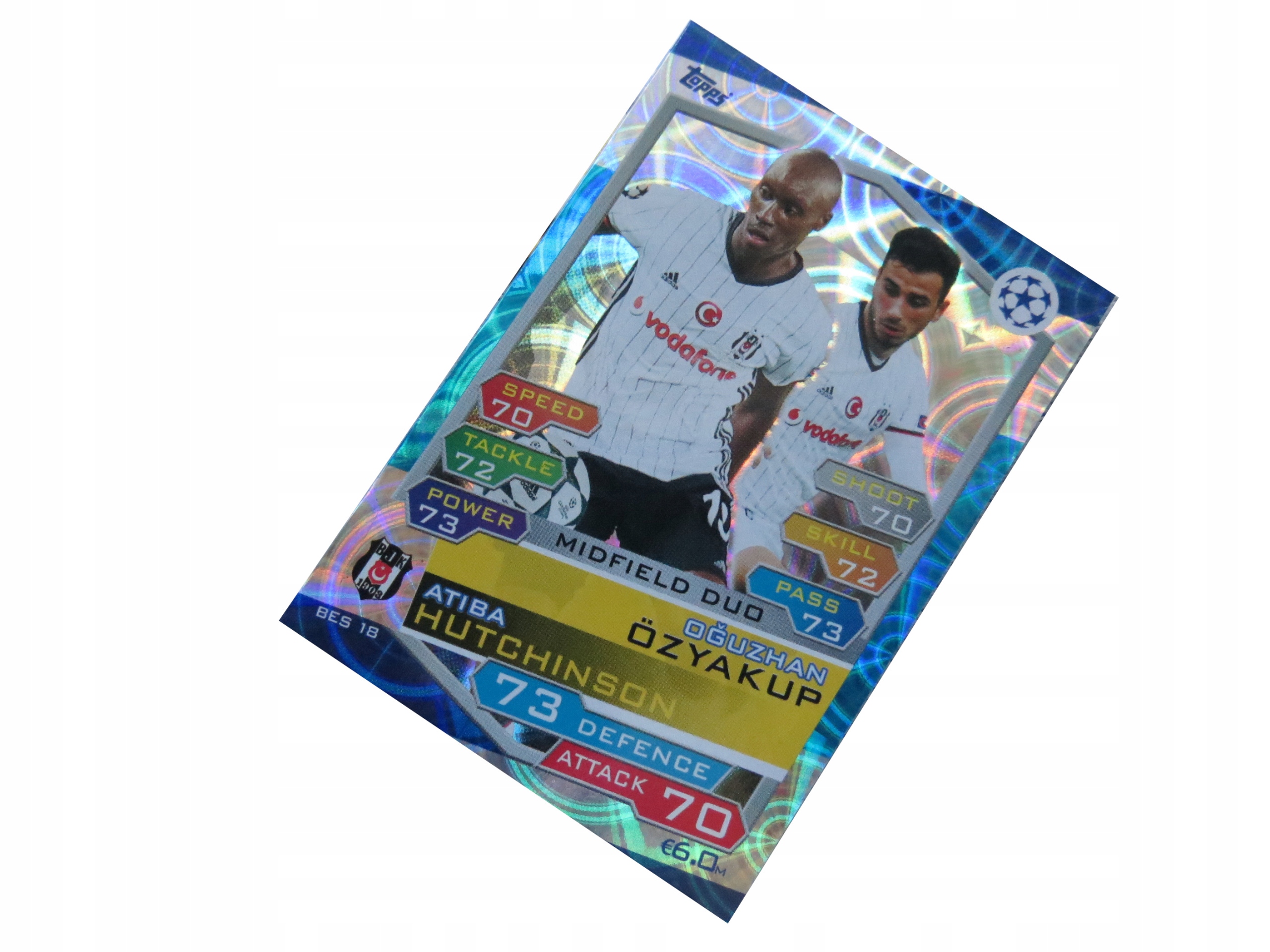 Topps Match Attax Champions 2016/17 Duo BES18 Ozyankup Hutchinson Besiktas