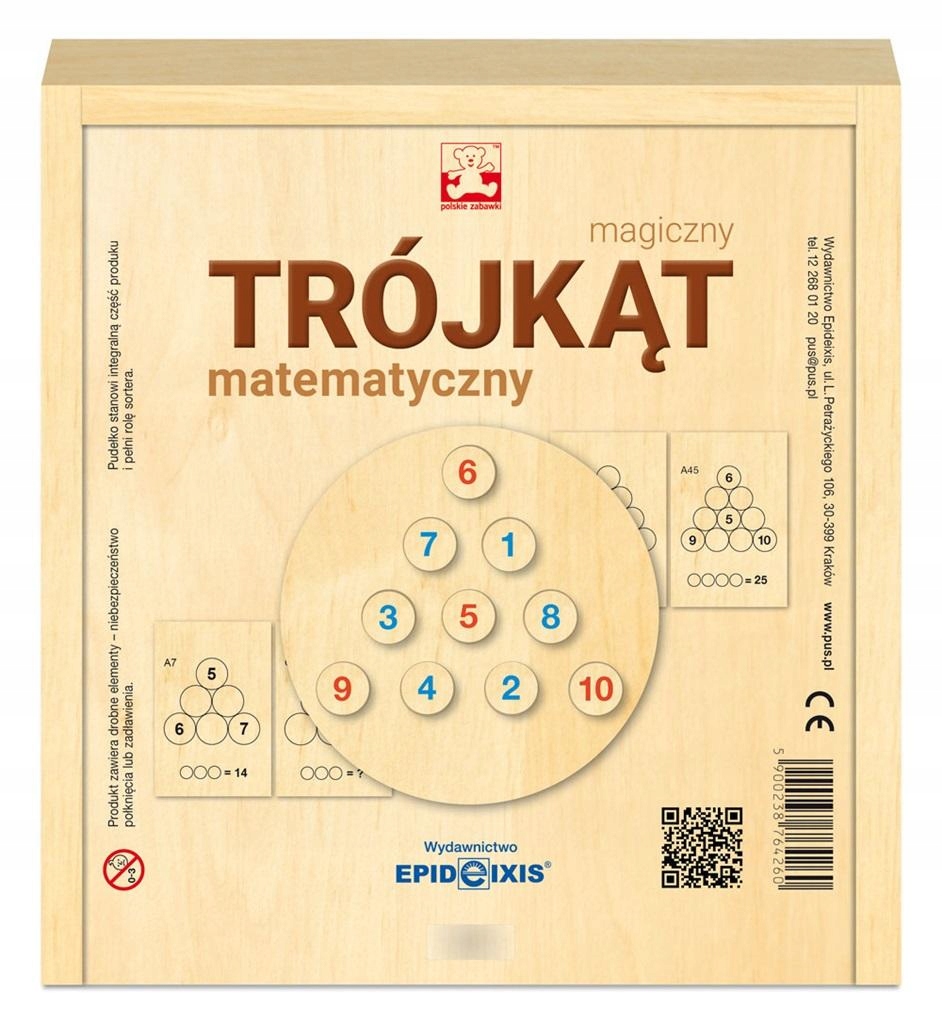 Magiczny Trójkąt Matematyczny W Drewnianym Pudełku