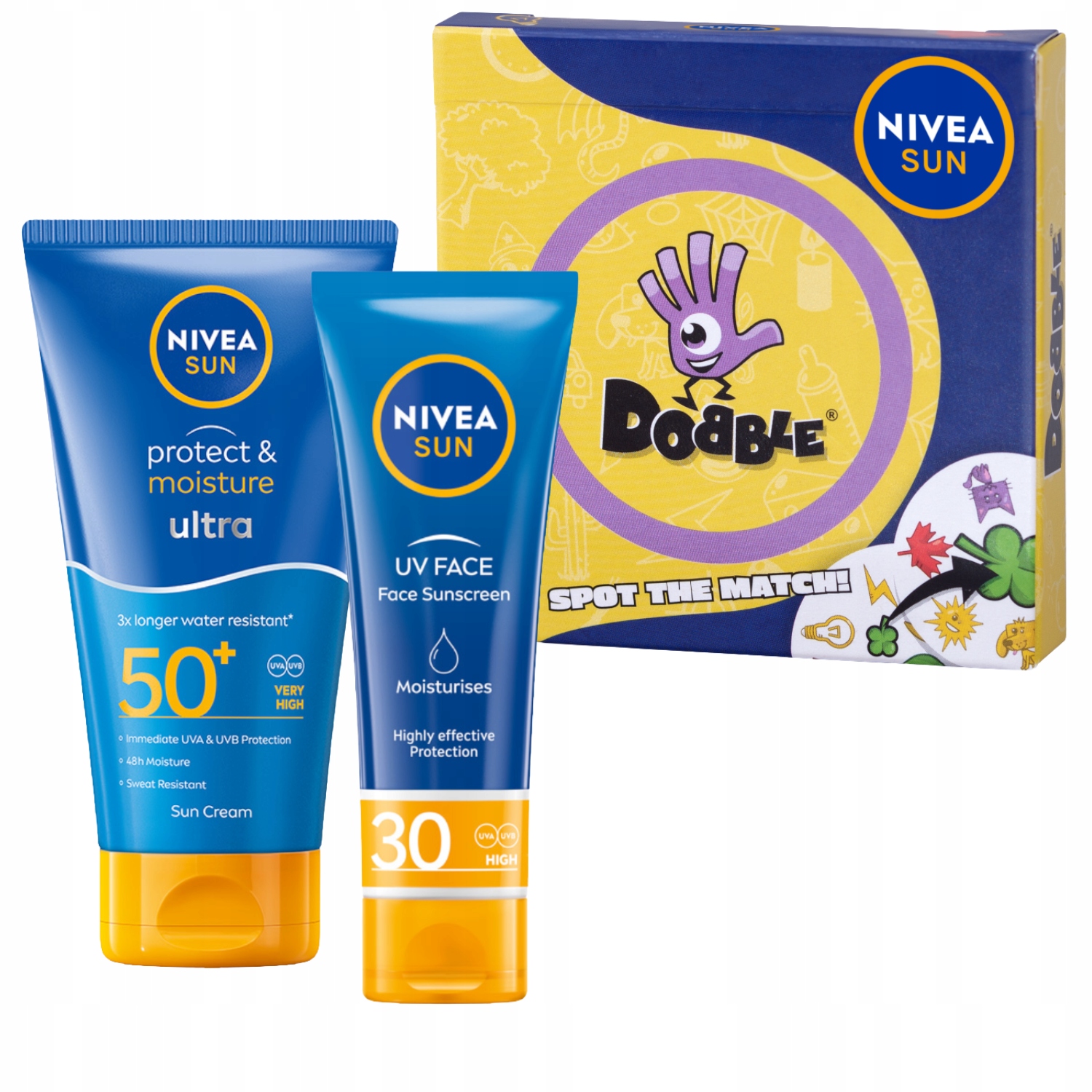 Nivea Sun Sada Balzám na opalování SPF50+ Hydratační krém SPF30 +dárek