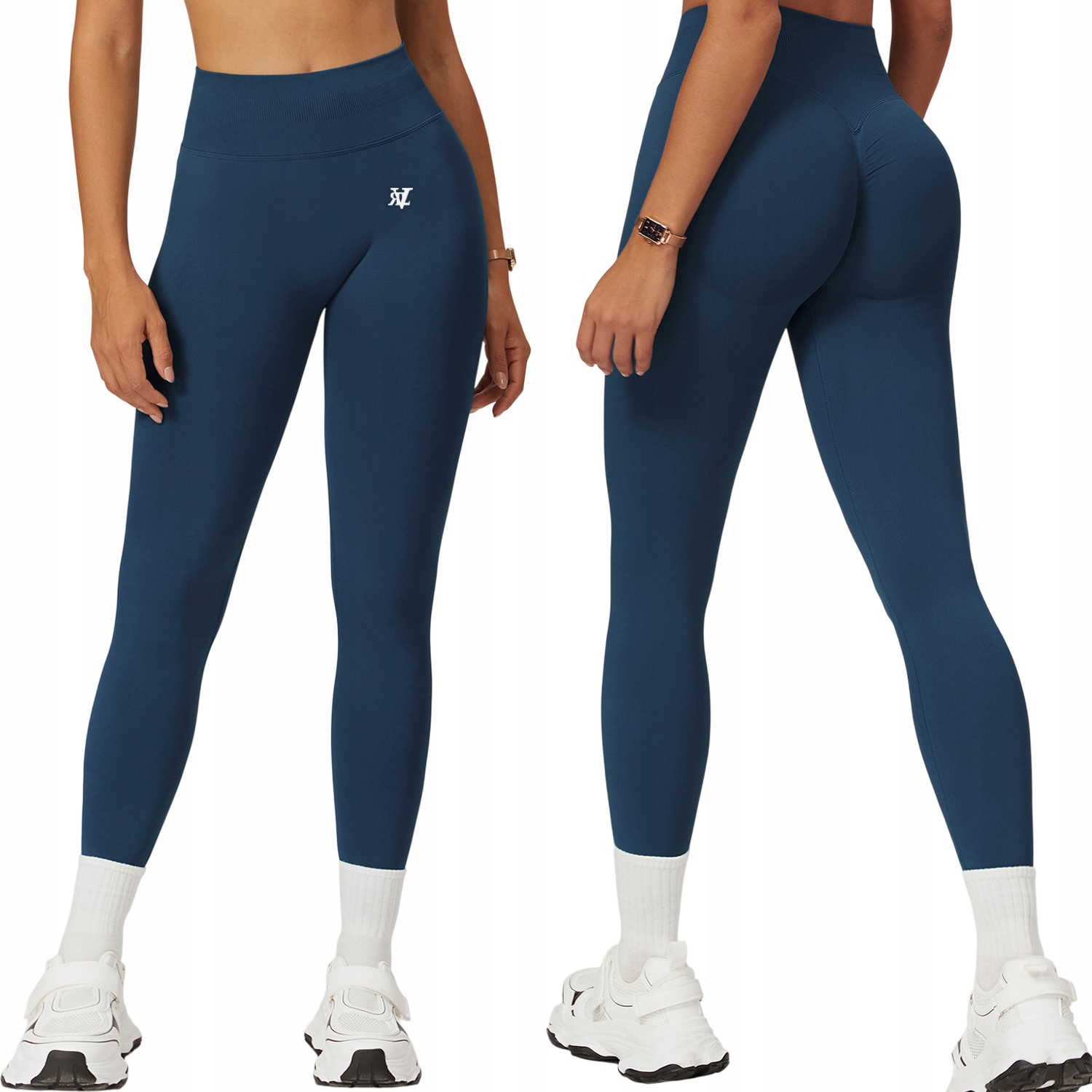 Legginsy Sportowe Damskie Bezszwowe Wysoki Stan Oryginalne Gymrival L