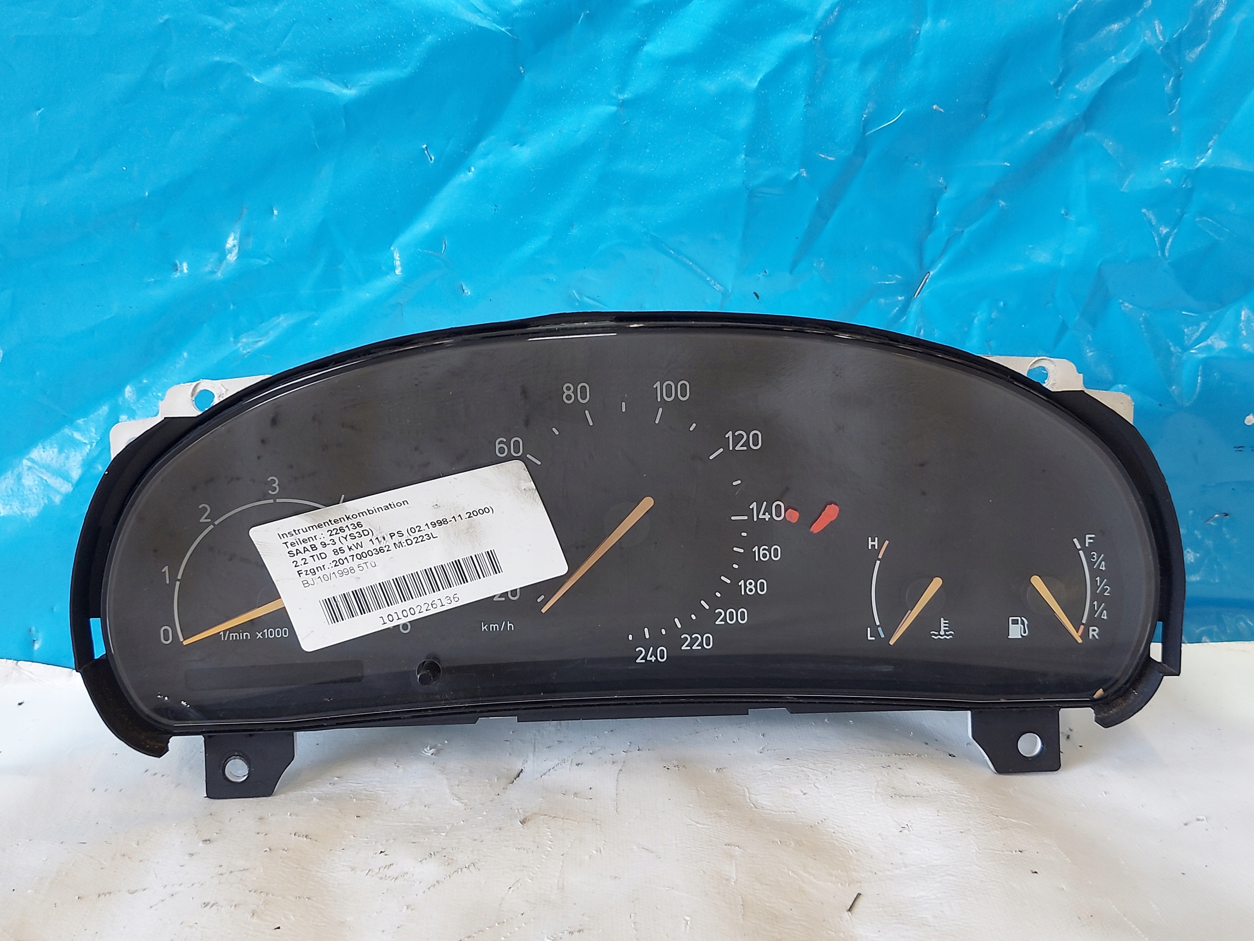 dials clock SAAB 9-5 2.2 TD 5041983