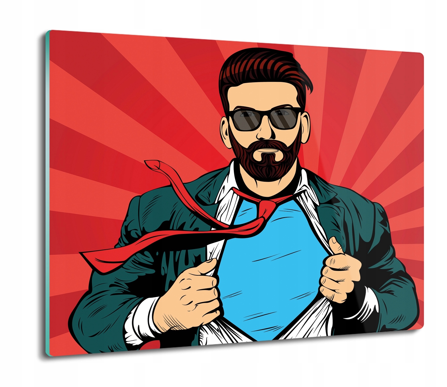 

Liście palmy wzór 60x52 deska ze szkła na prezent