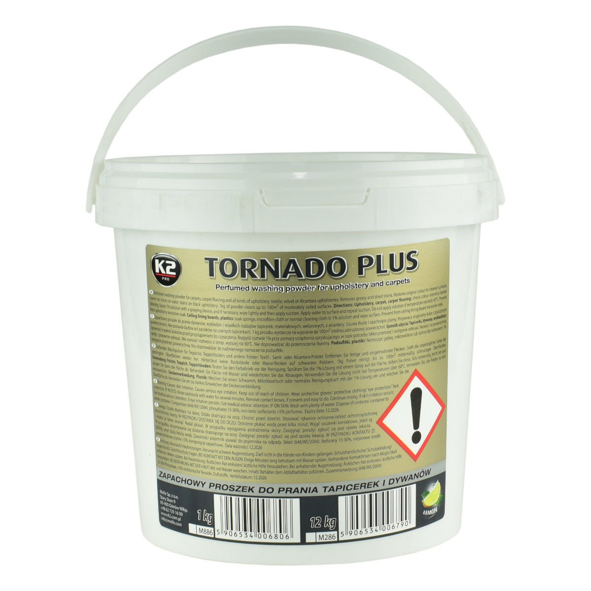 K2 TORNADO PROSZEK PRANIE TAPICERKI DYWANÓW 12kg - M286 Producent K2