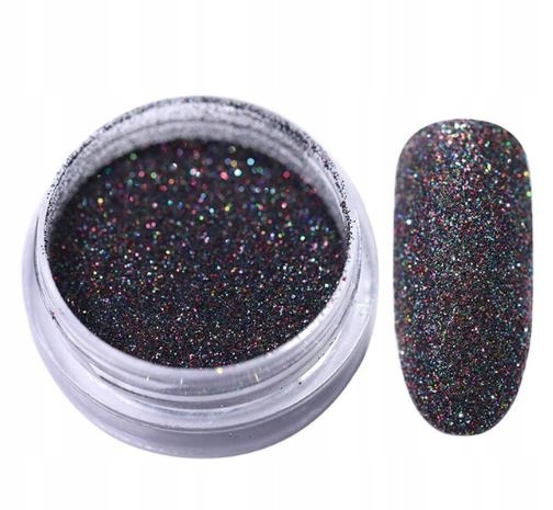 

Brokat Pyłek Efekt do Czarny Holograficzny holo