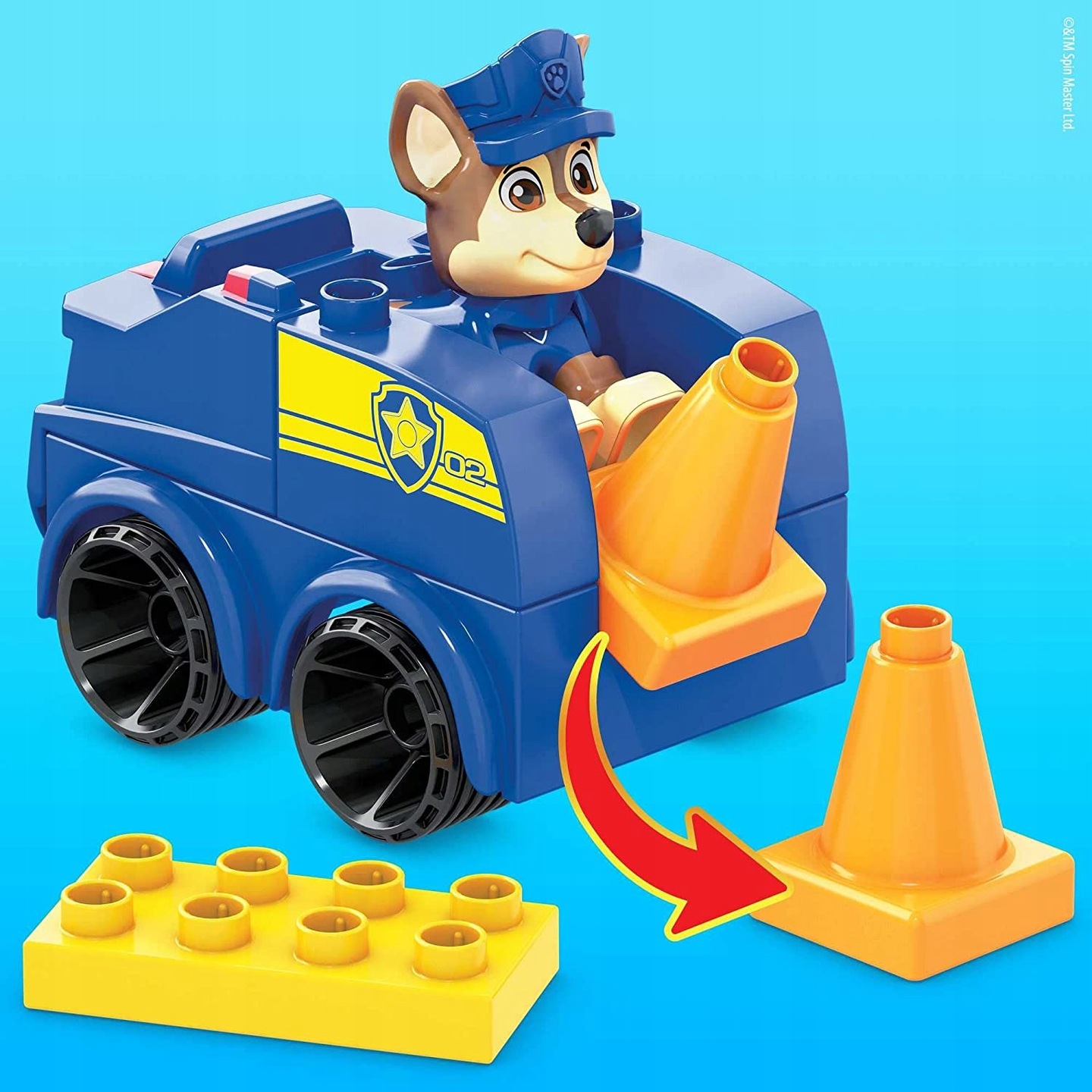 MEGA BLOKS PSI PATROL RADIOWÓZ PATROLOWY CHASE ZESTAW KLOCKÓW KLOCKI Wiek dziecka 2 lata +