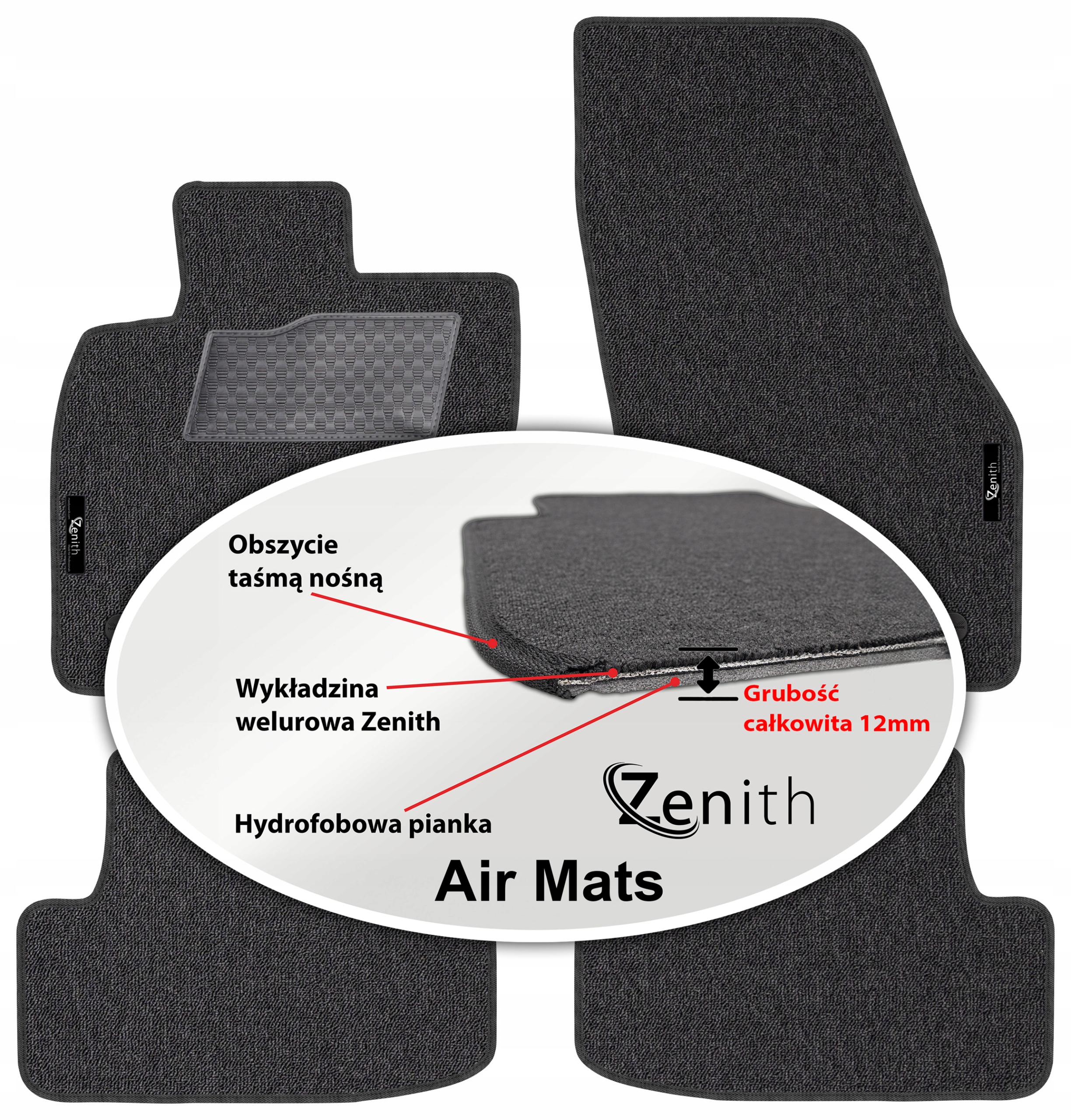 Vw T-Roc 2017 Velúrové koberčeky do auta Zenith Air Mats