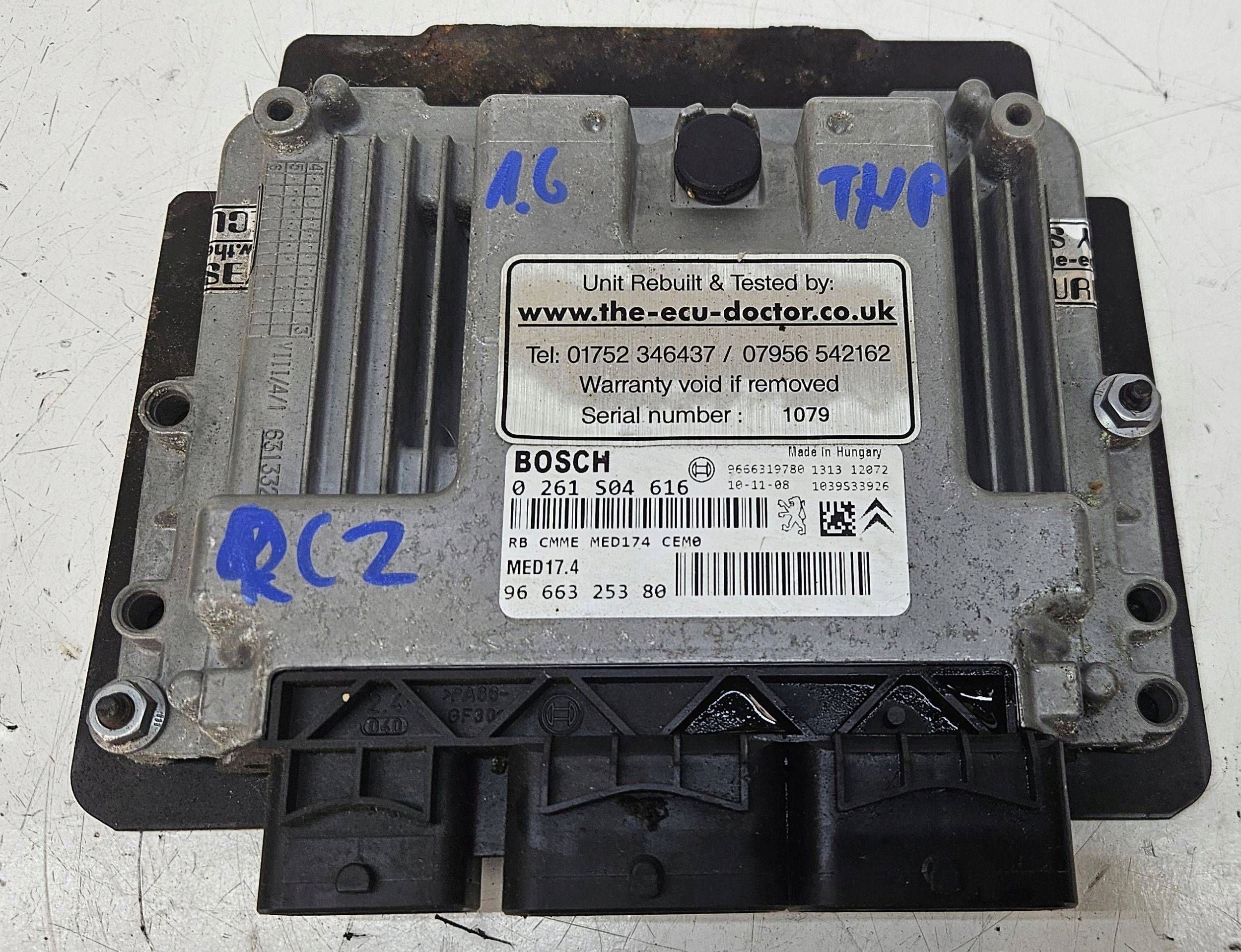 Peugeot RCZ 1.6 THP 9666325380 control unit module ECU computer of the engine