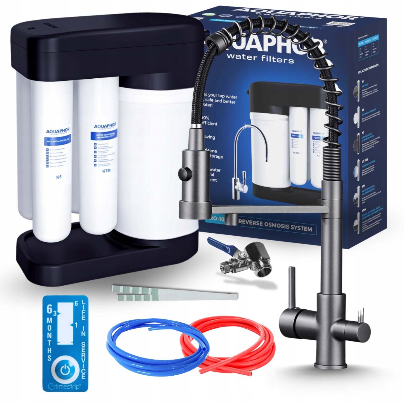 Kuchynská Batéria S Vyťahovacím Výtokom Grafit Vodný Filter Aquaphor Morion