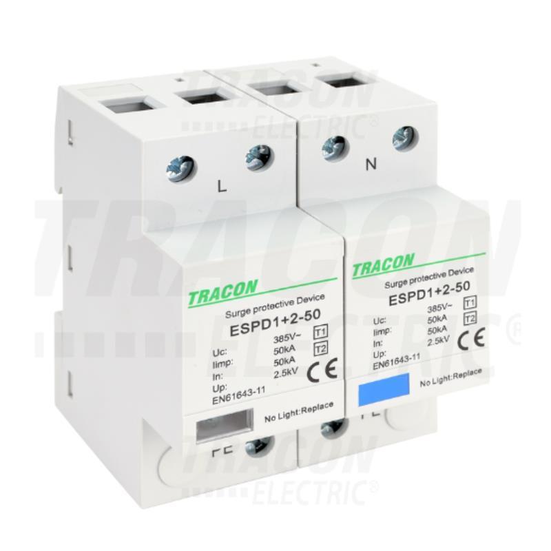 Obmedzovač prepätia T1+T2 Ac, jednotné puzdro ESPD1+2-50-1+1P