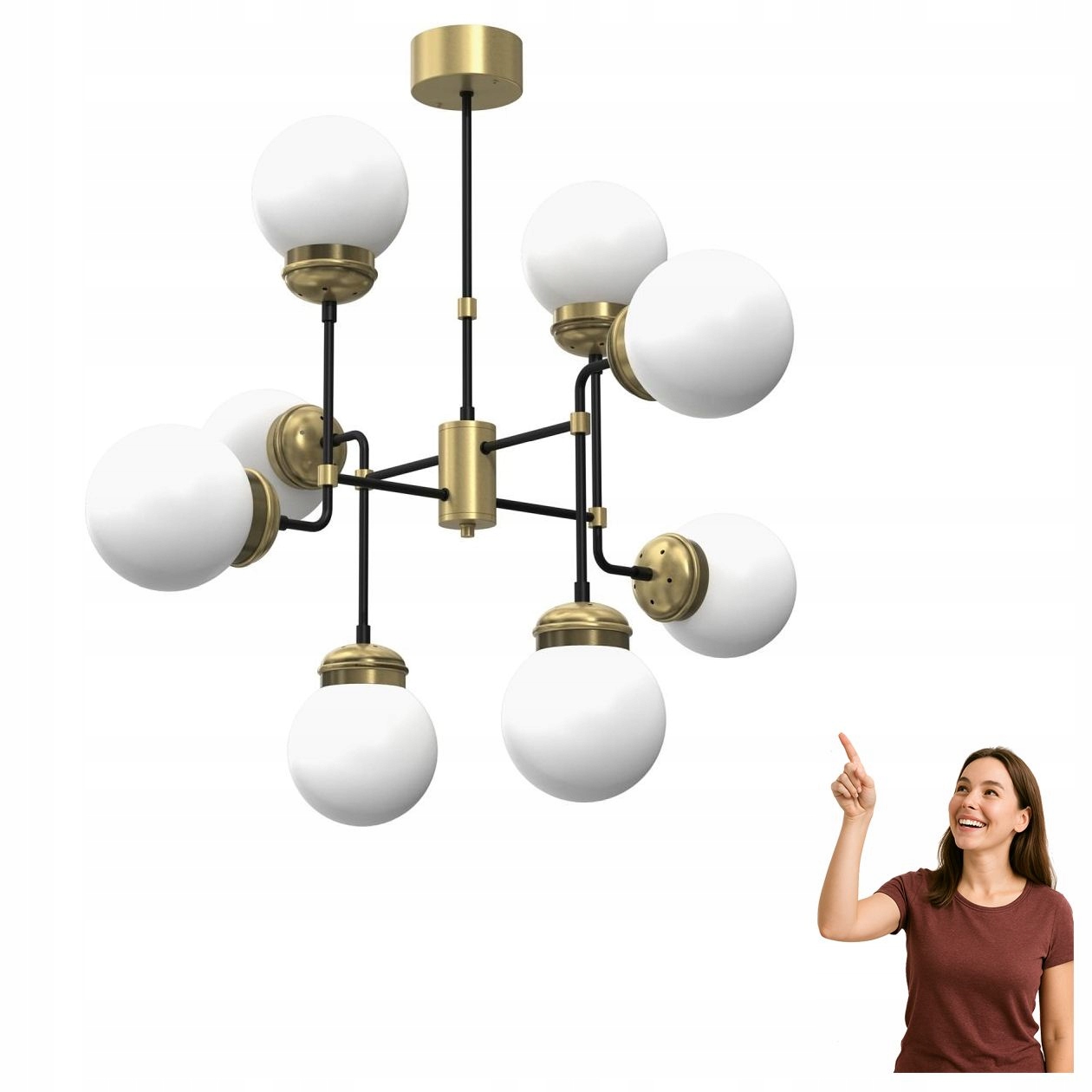 Závesná lampa s bielymi sklenenými tienidlami Hydro 6831 Luminex