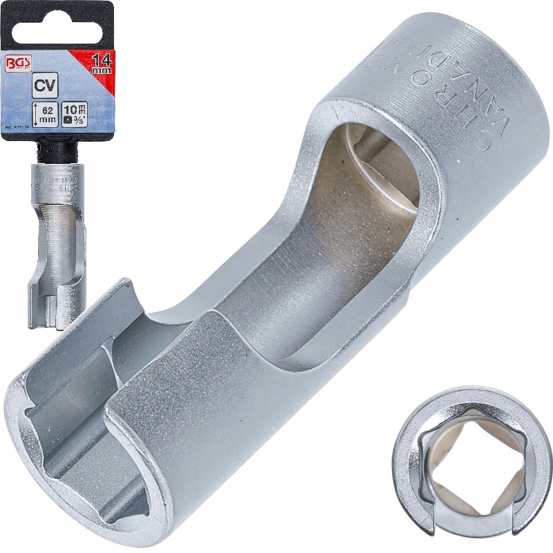 Nasadka otwarta 14 mm 3/8 Bgs do sondy lambda czujników klucz CrV