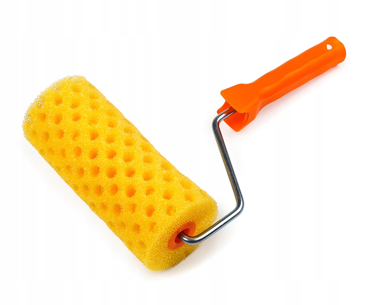 Wałek malarski gąbkowy strukturalny dziury z uchwytem, 18 cm, Polax