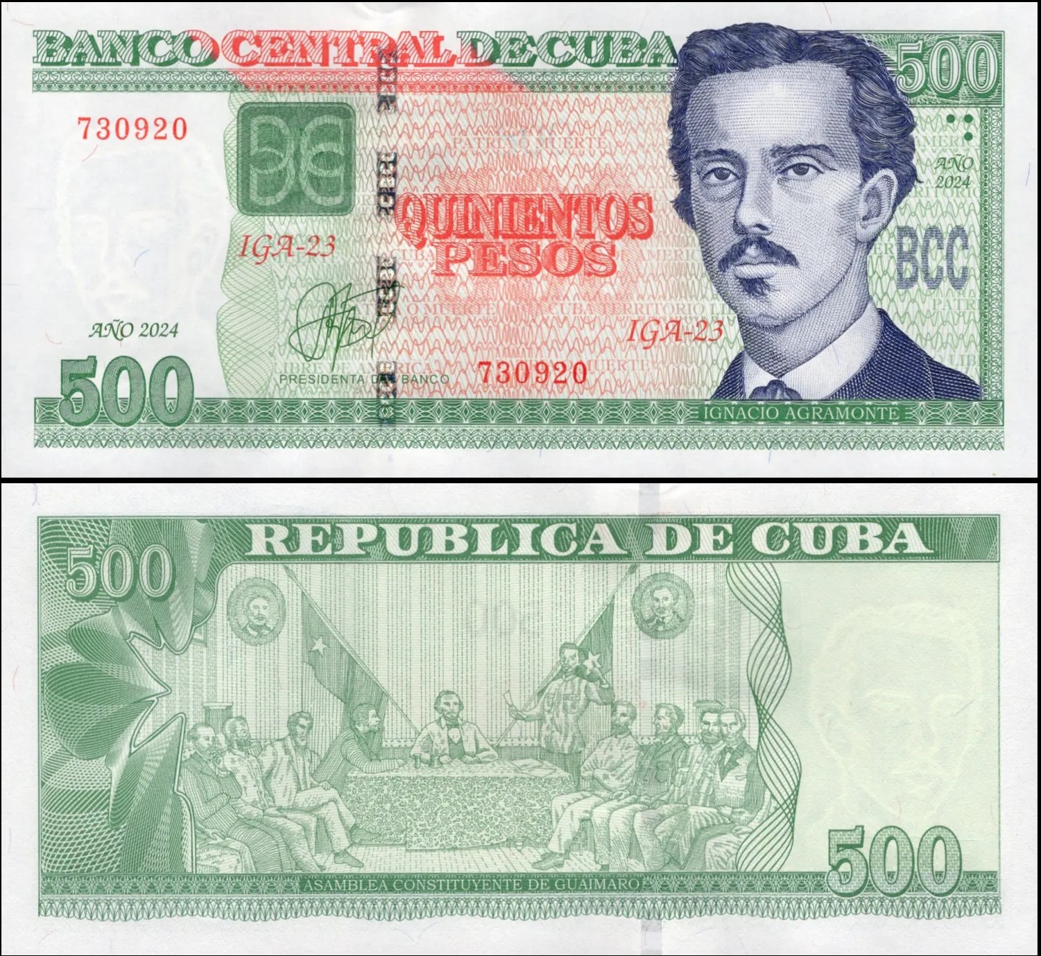 Kuba 500 Peso 2024 P-131g UNC