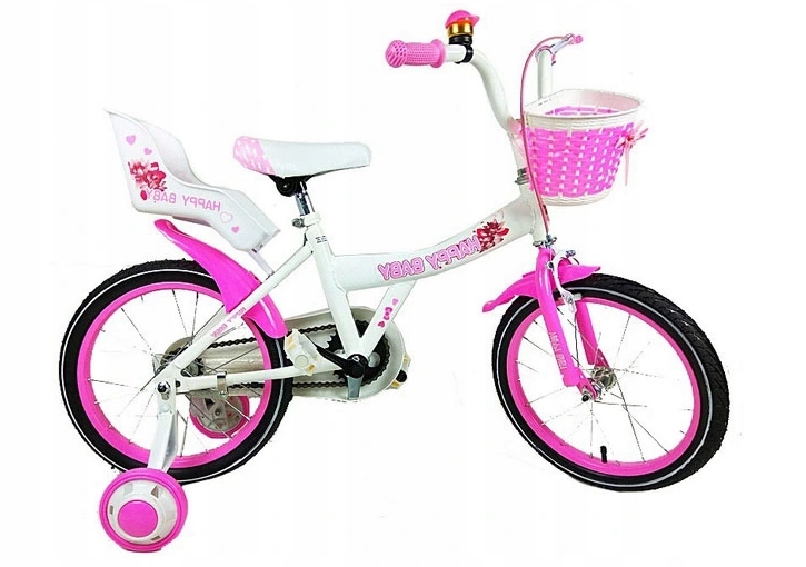 Kinder Kinderfahrzeuge & Co Rower rowerek dla dziewczynki z koszykiem Fahrräder und Laufräder Happy Baby Fahrräder und Laufräder 