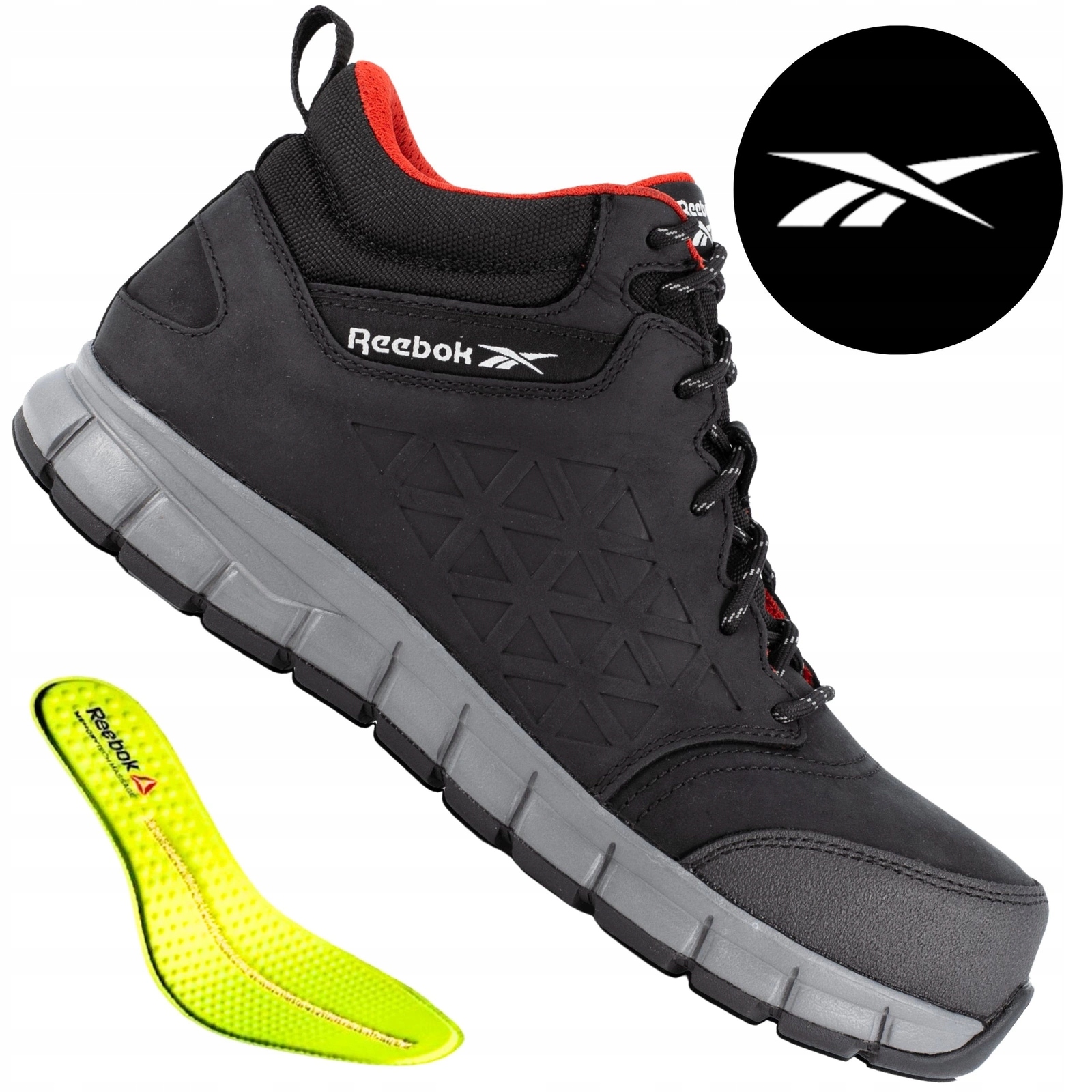 Buty robocze męskie skórzane wysokie Bhp S3 całoroczne Reebok IB1037 43