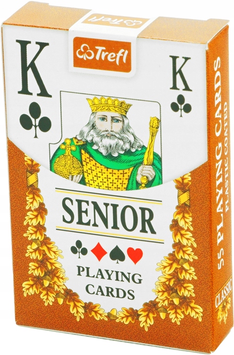 Karty do gry Trefl Classic Senior 55L Bursztynowe