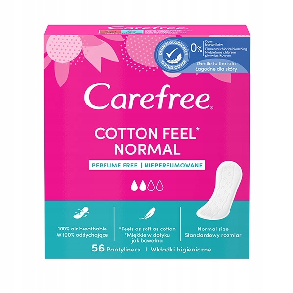 

Carefree Wkładki Higieniczne Cotton bezzapachowe