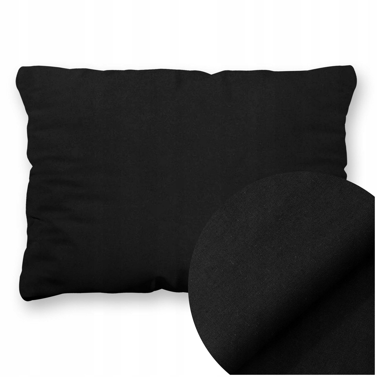 Poszewka na Poduszkę 40x60 Jednolita Bawełniana Ola Czarna