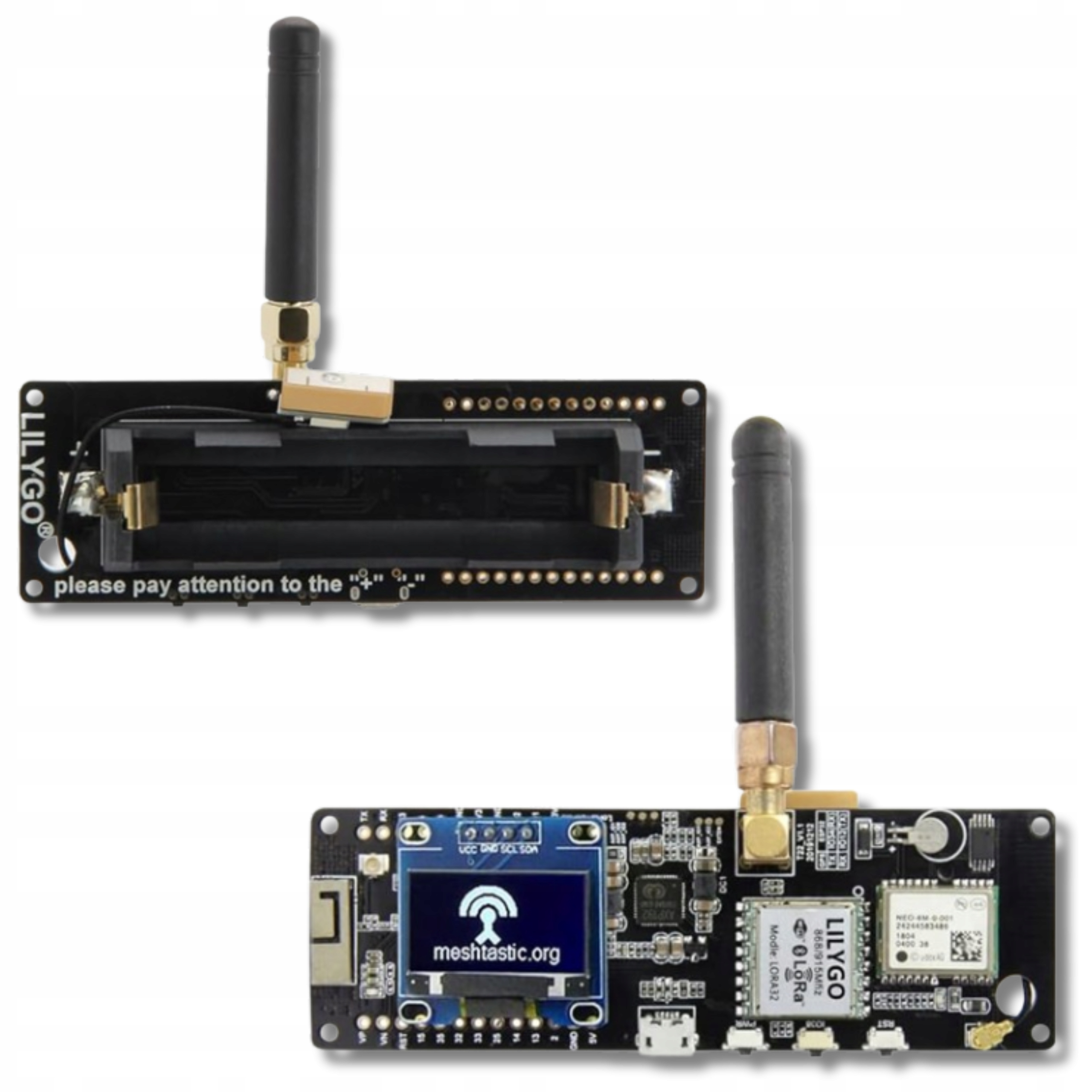 Vývojová deska LoRa32 Ttgo Oled Gps WiFi 8MB Psram T-Beam ESP32 433MHz