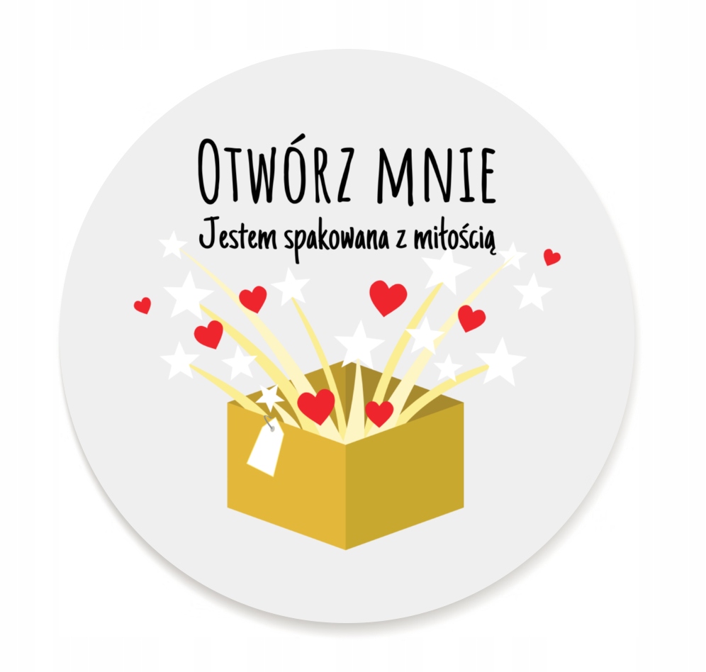 

Naklejki Otwórz Mnie, ozdobne etykiety 24 sztuk